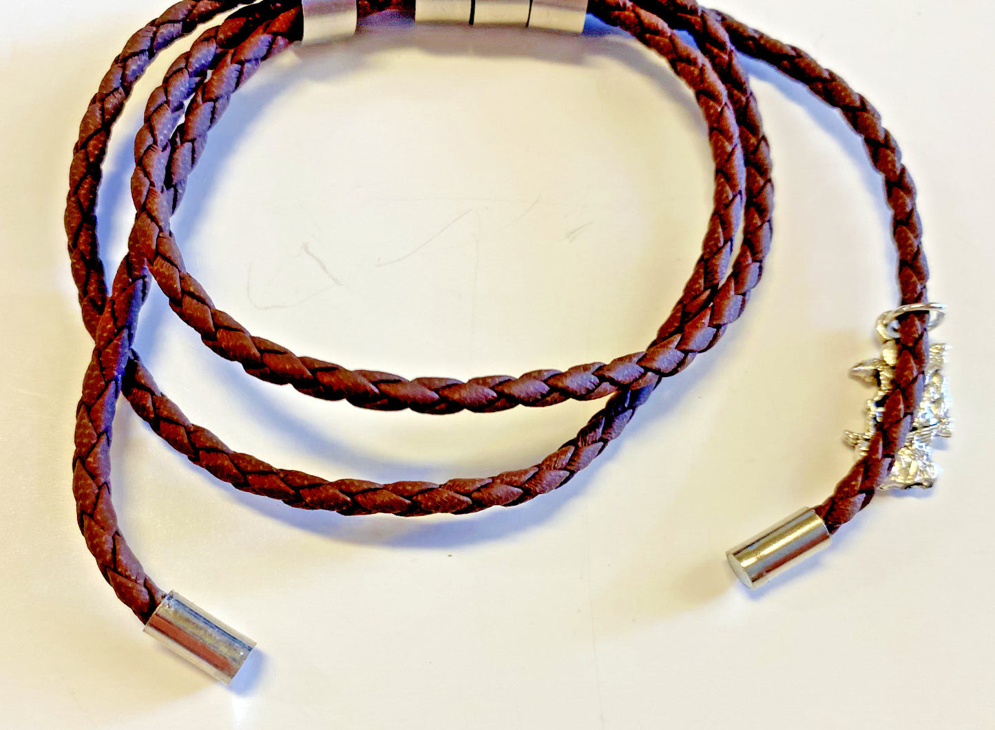 "For the Great Glory" AMDG Brown Wrap Bracelet, New #MD-097 - Journeys of Faith