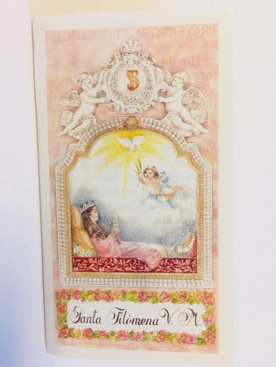 Saint Philomena Prayer Folder Card, New from Italy - Journeys of Faith