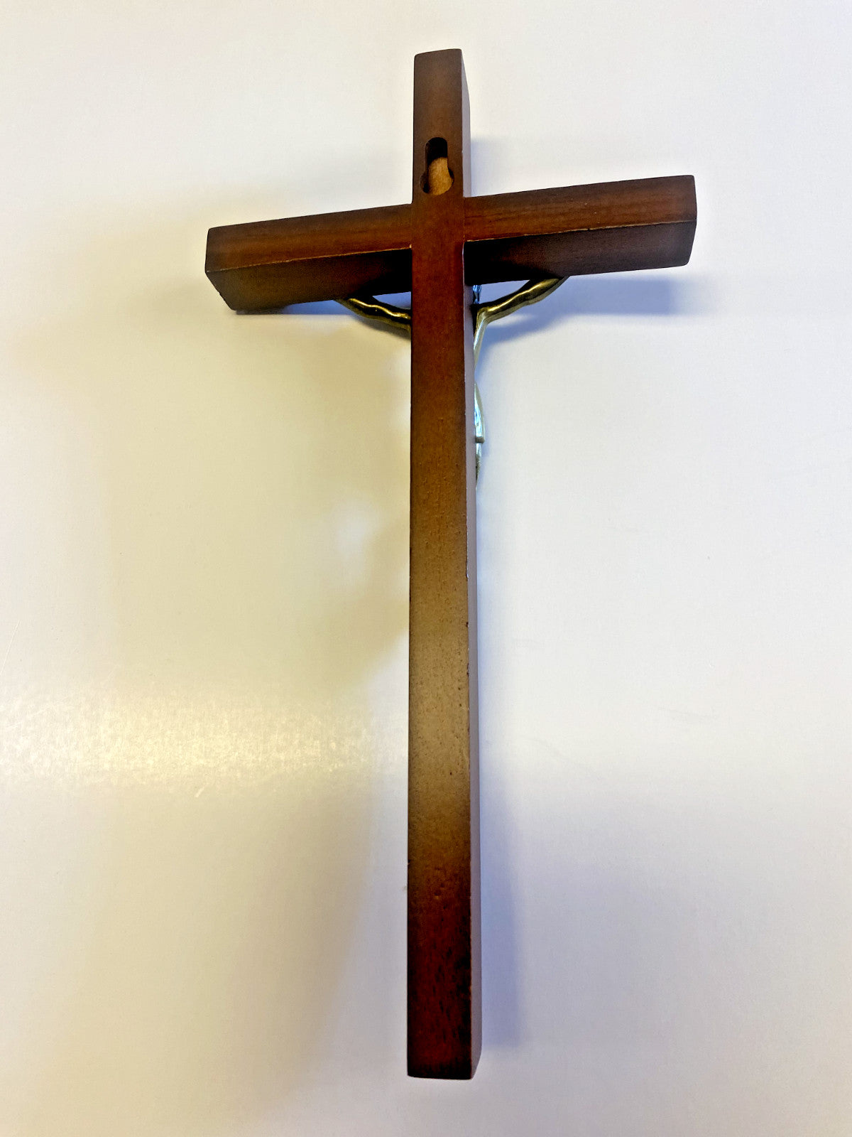 10-inch maple wood crucifix from Bob and Penny Lord, featuring detailed Christian religious symbolism.