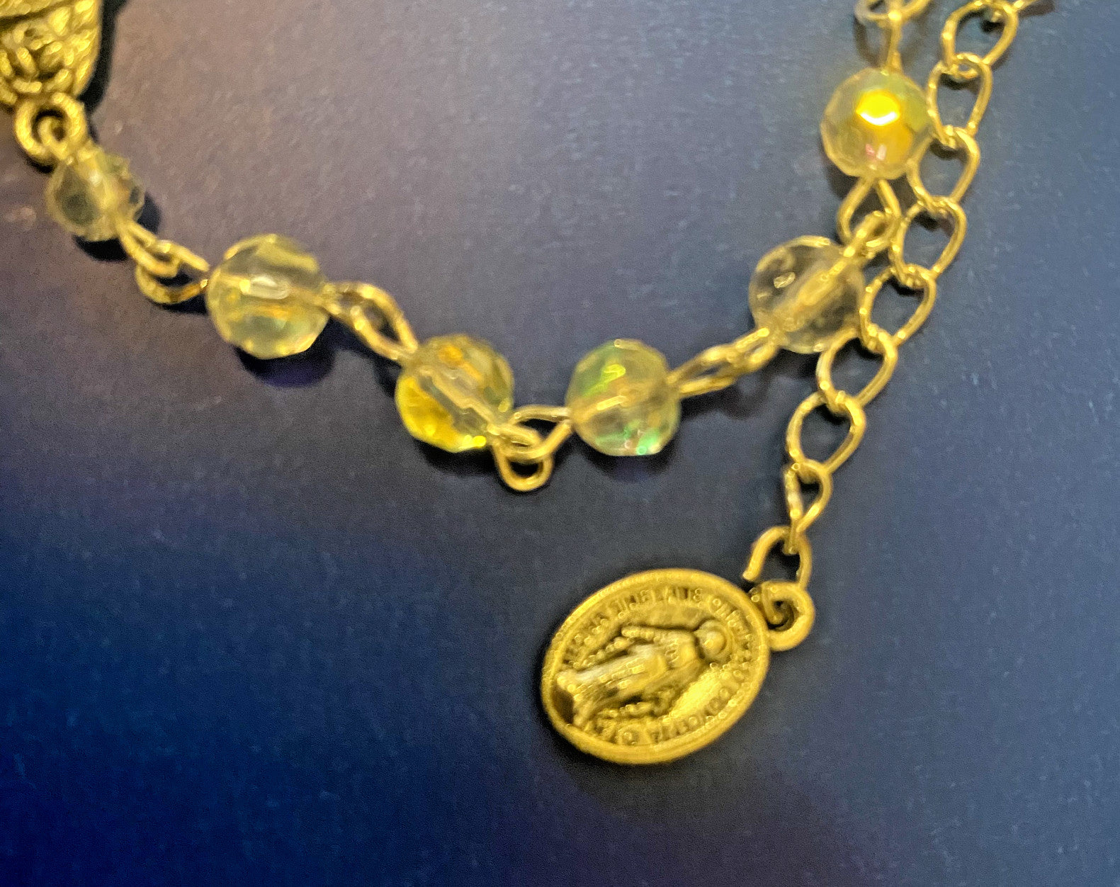 MIraculous Medal Crystal Beads 1 Decade Rosary Bracelet, New #MD-072 - Journeys of Faith