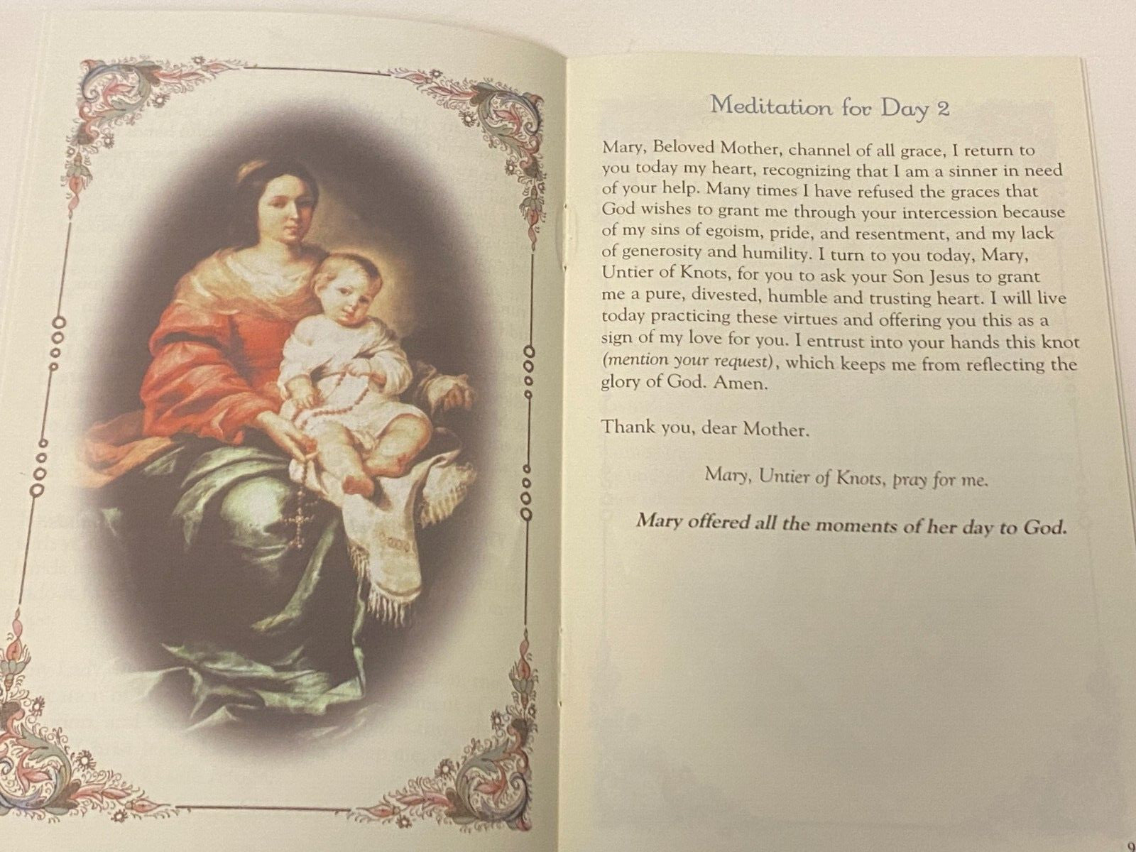Our Lady Undoer (Untier) of Knots Novena Booklet, New - Journeys of Faith