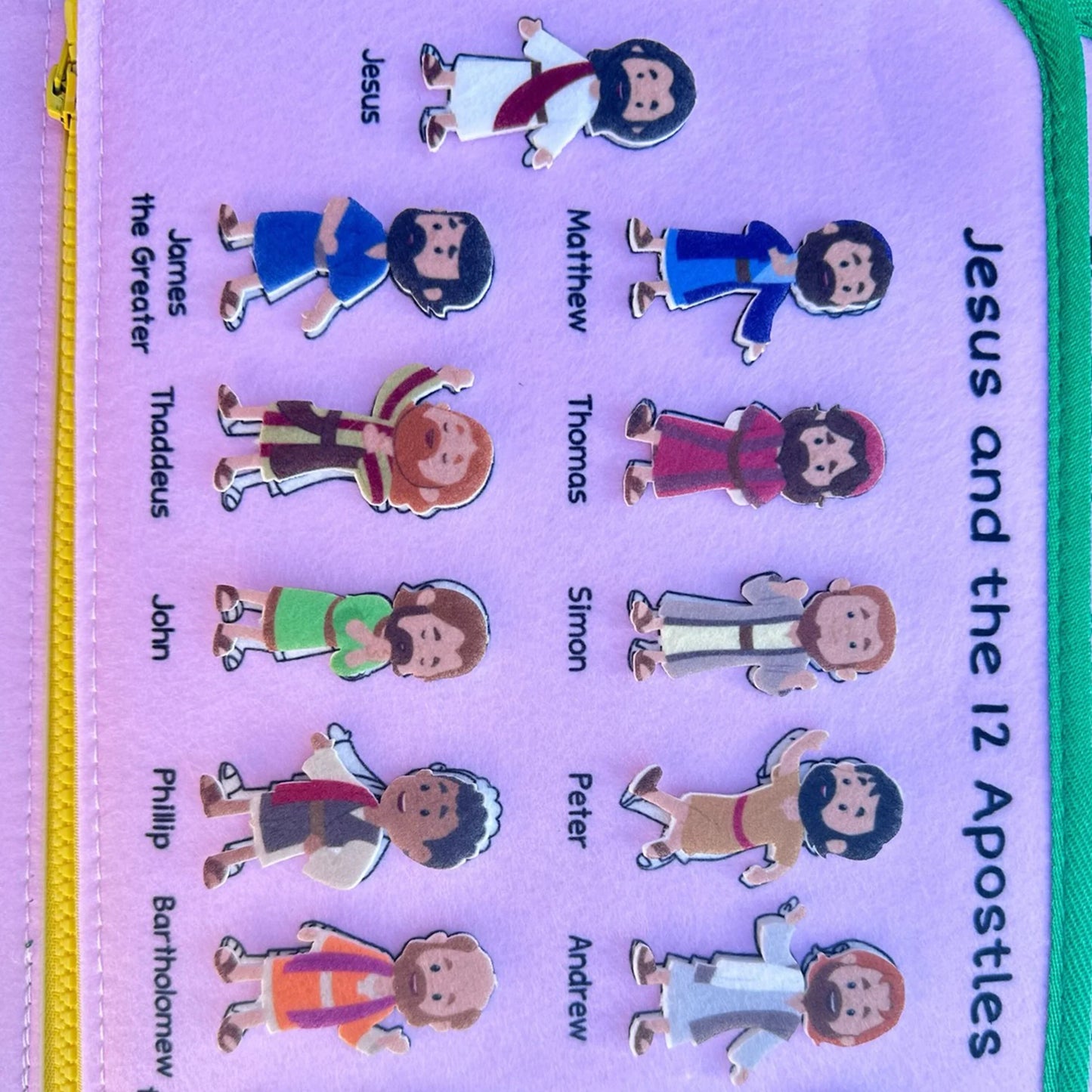 Brother Francis My Pray and Play Busy Book, a colorful felt quiet book for children with religious activities and interactive pages.