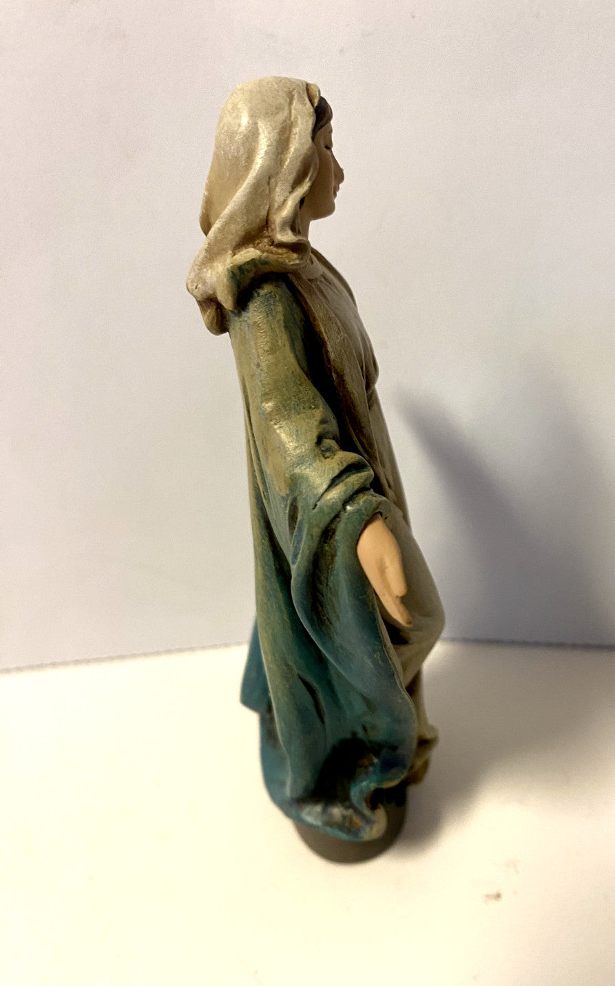 Small 4-inch Our Lady of Grace statue by Bob and Penny Lord, depicting the Virgin Mary in a serene pose.