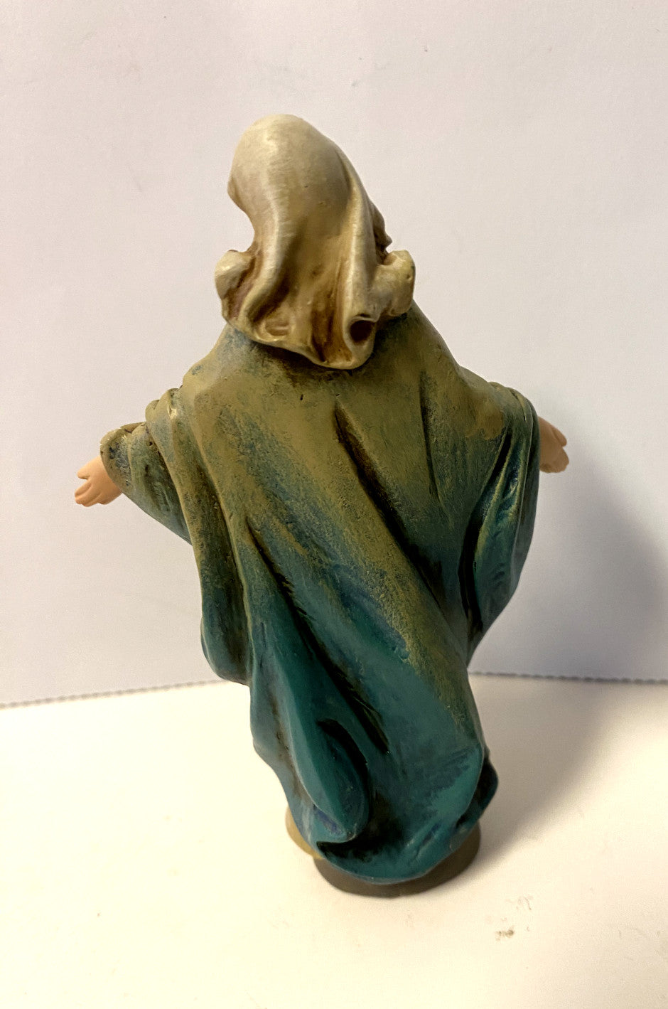 Small 4-inch Our Lady of Grace religious statue by Bob and Penny Lord, ideal for Christian collectibles and spiritual decor.