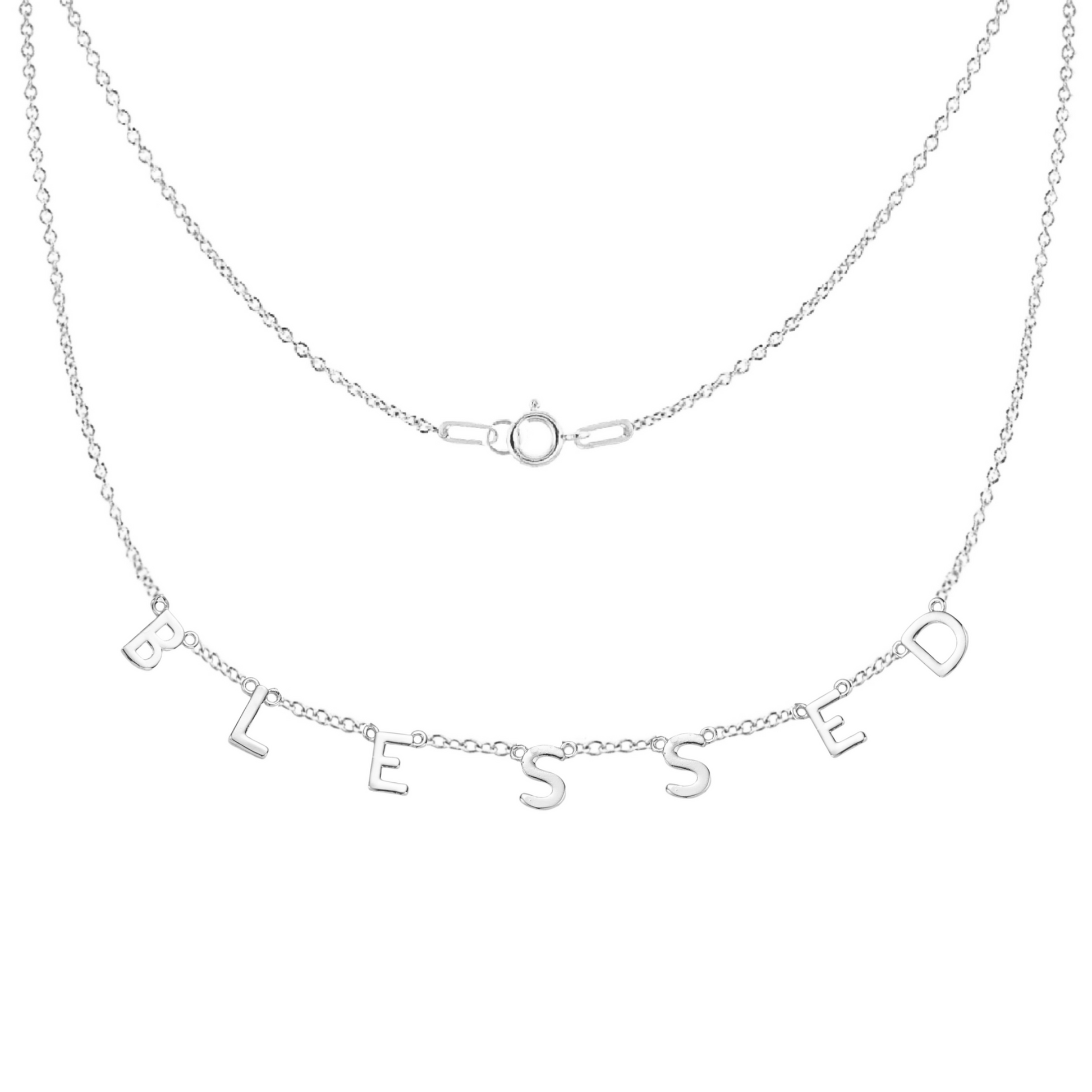 Gold-filled and sterling silver BLESSED necklace featuring a delicate pendant from AMADI Jewelry.