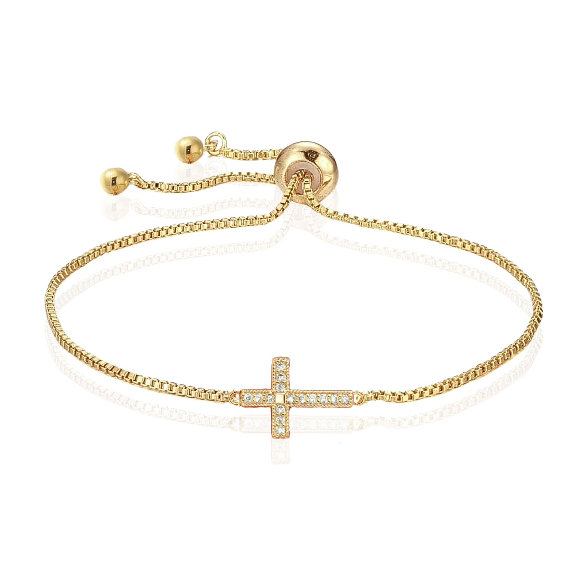Adjustable gold and silver bracelet from AMADI Jewelry, featuring a sleek, modern design with a delicate chain and clasp.