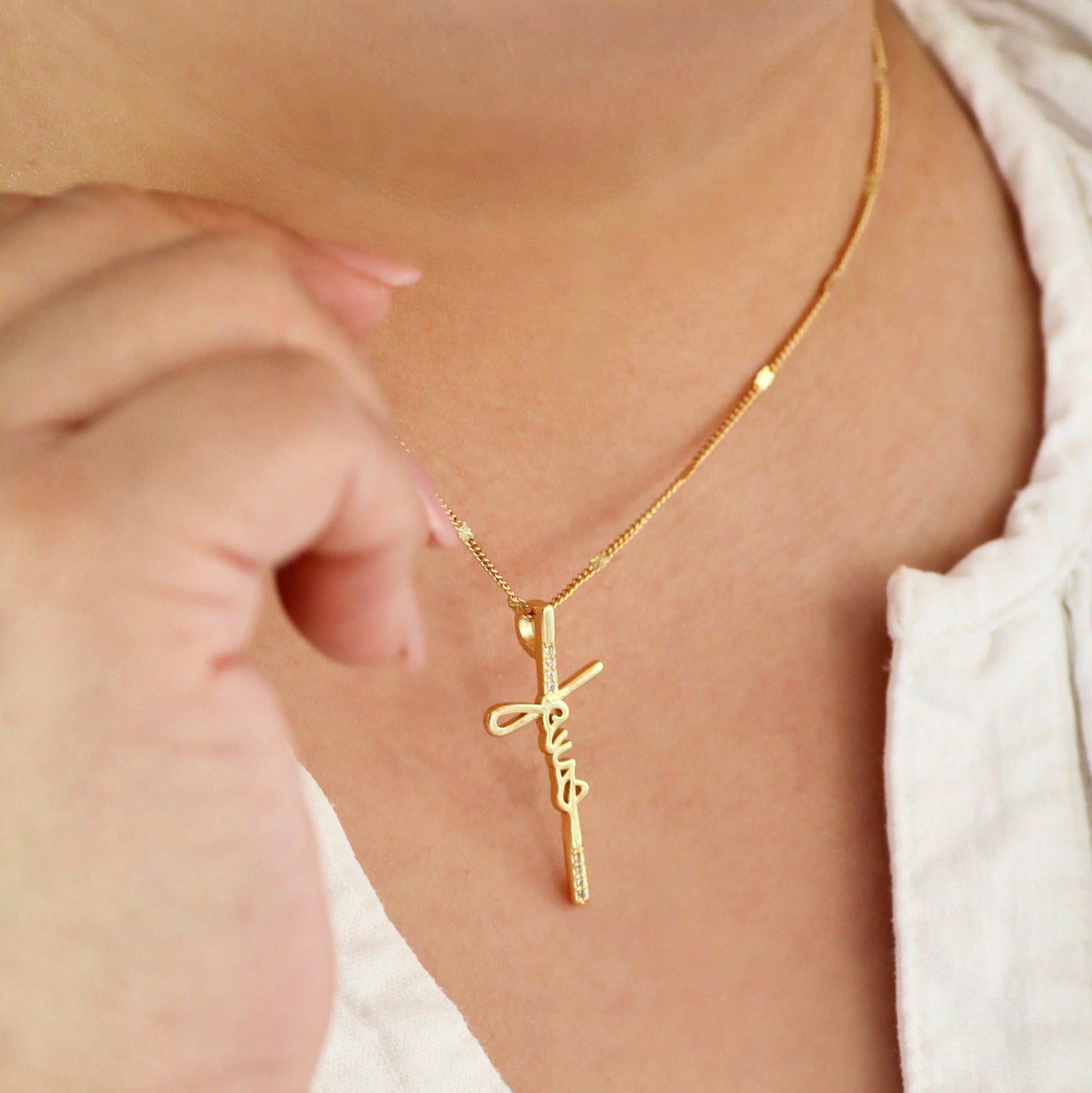Silver His Love Necklace by AMADI Jewelry featuring a sleek pendant on a delicate chain, perfect for meaningful gift-giving.