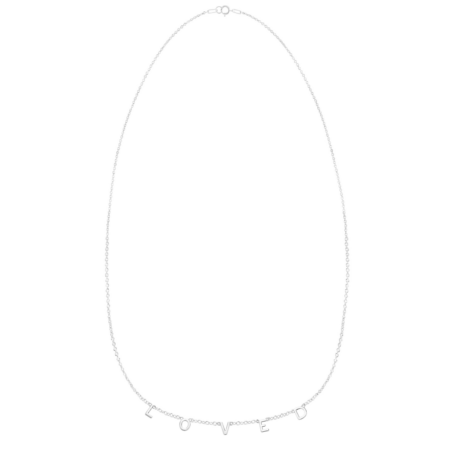 Gold-filled and sterling silver LOVED necklace by AMADI Jewelry featuring a delicate, stylish pendant on a fine chain.