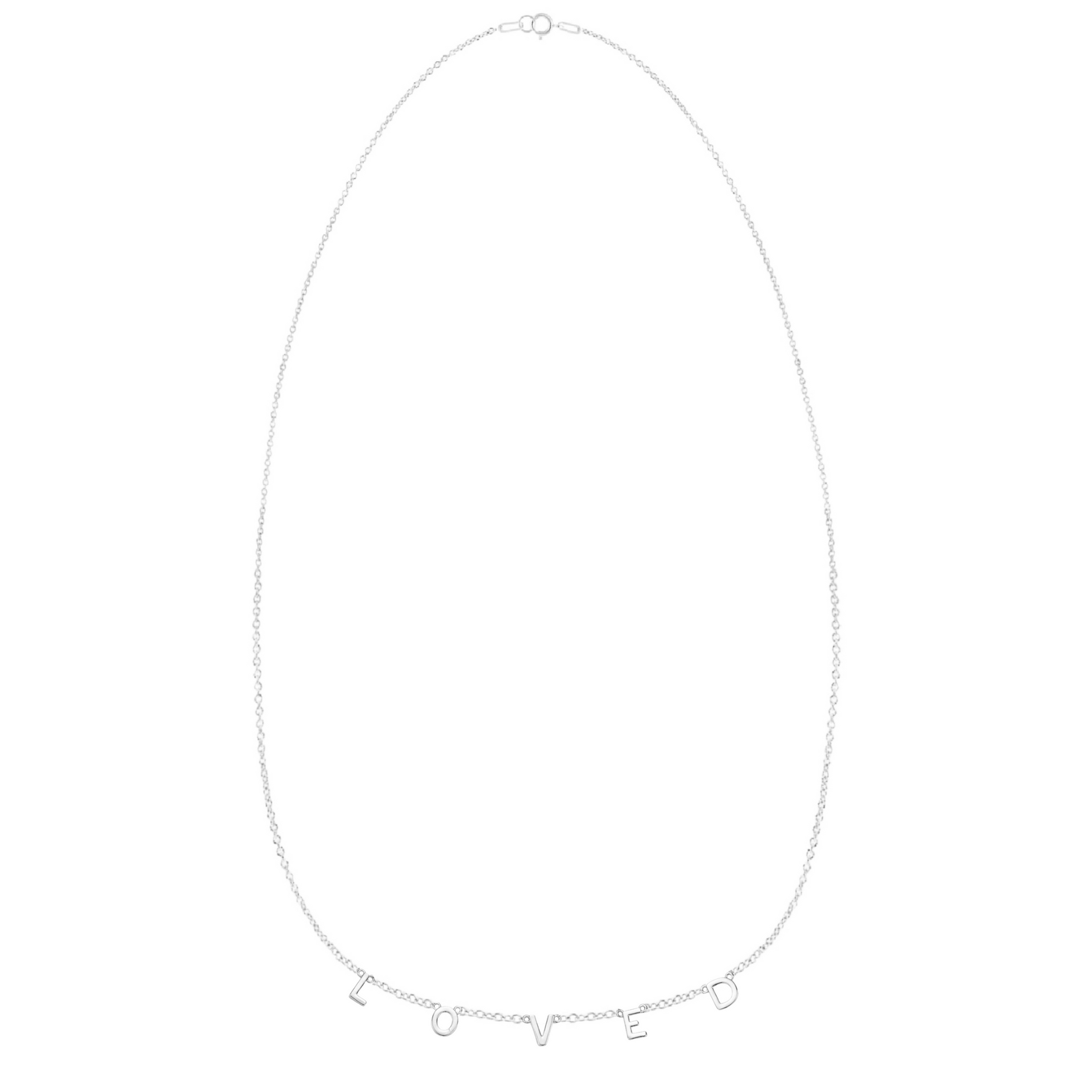 Gold-filled and sterling silver LOVED necklace by AMADI Jewelry featuring a delicate, stylish pendant on a fine chain.