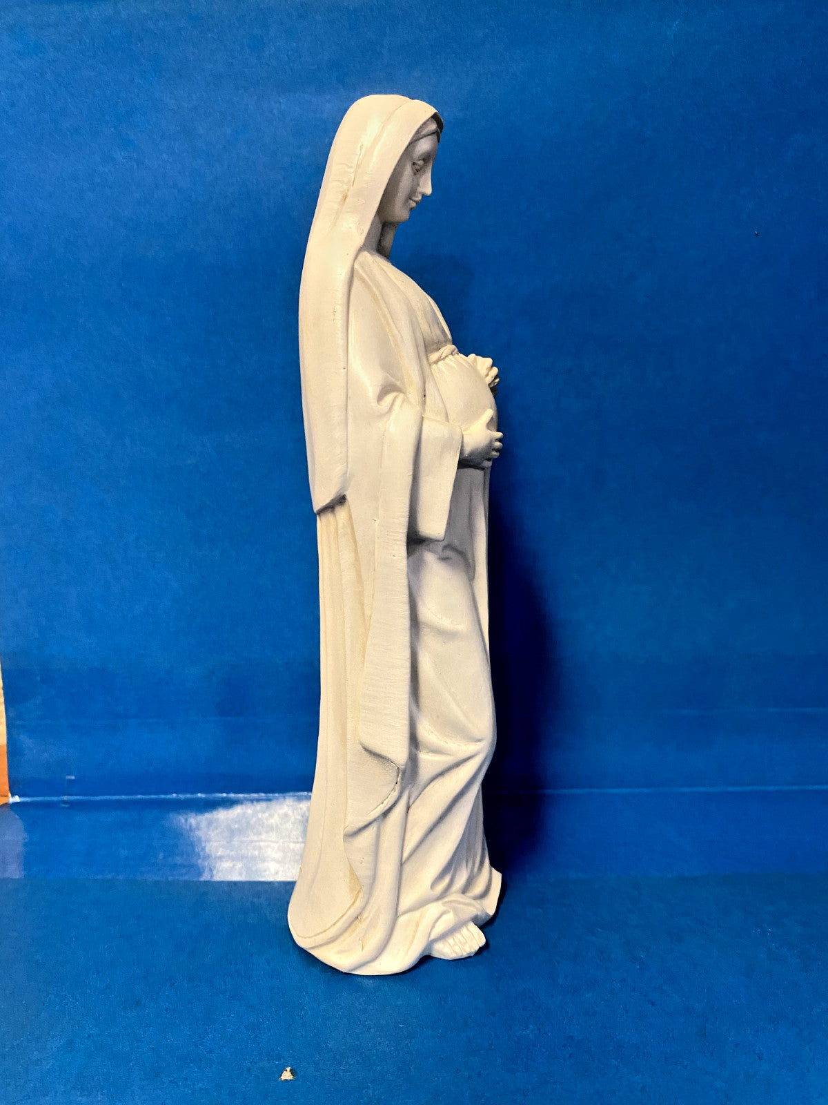 Blessed Mother Mary pregnant 4-inch religious statue by Bob and Penny Lord, featuring detailed Christian spiritual figure.