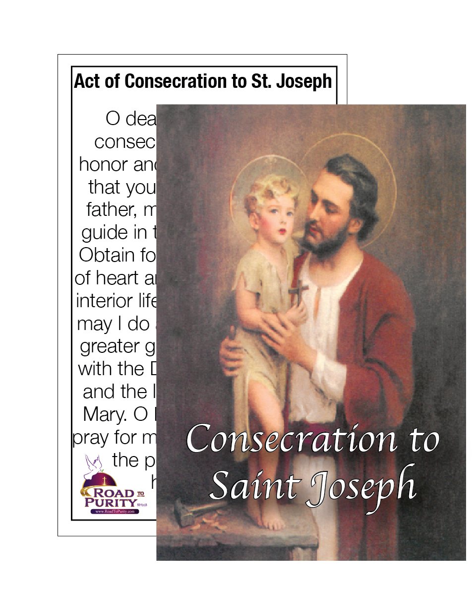 Consecration to Saint Joseph - Holy Card  2 1/4"x 3 1/2" (C) - Journeys of Faith