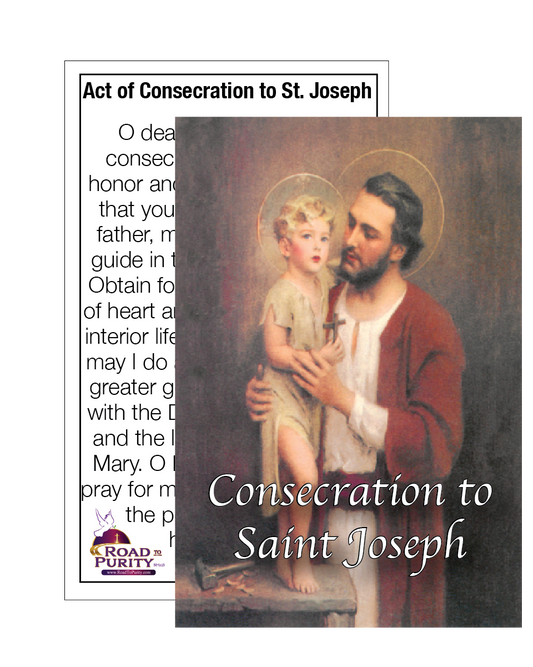Consecration to Saint Joseph - Holy Card  2 1/4"x 3 1/2" (C) - Journeys of Faith