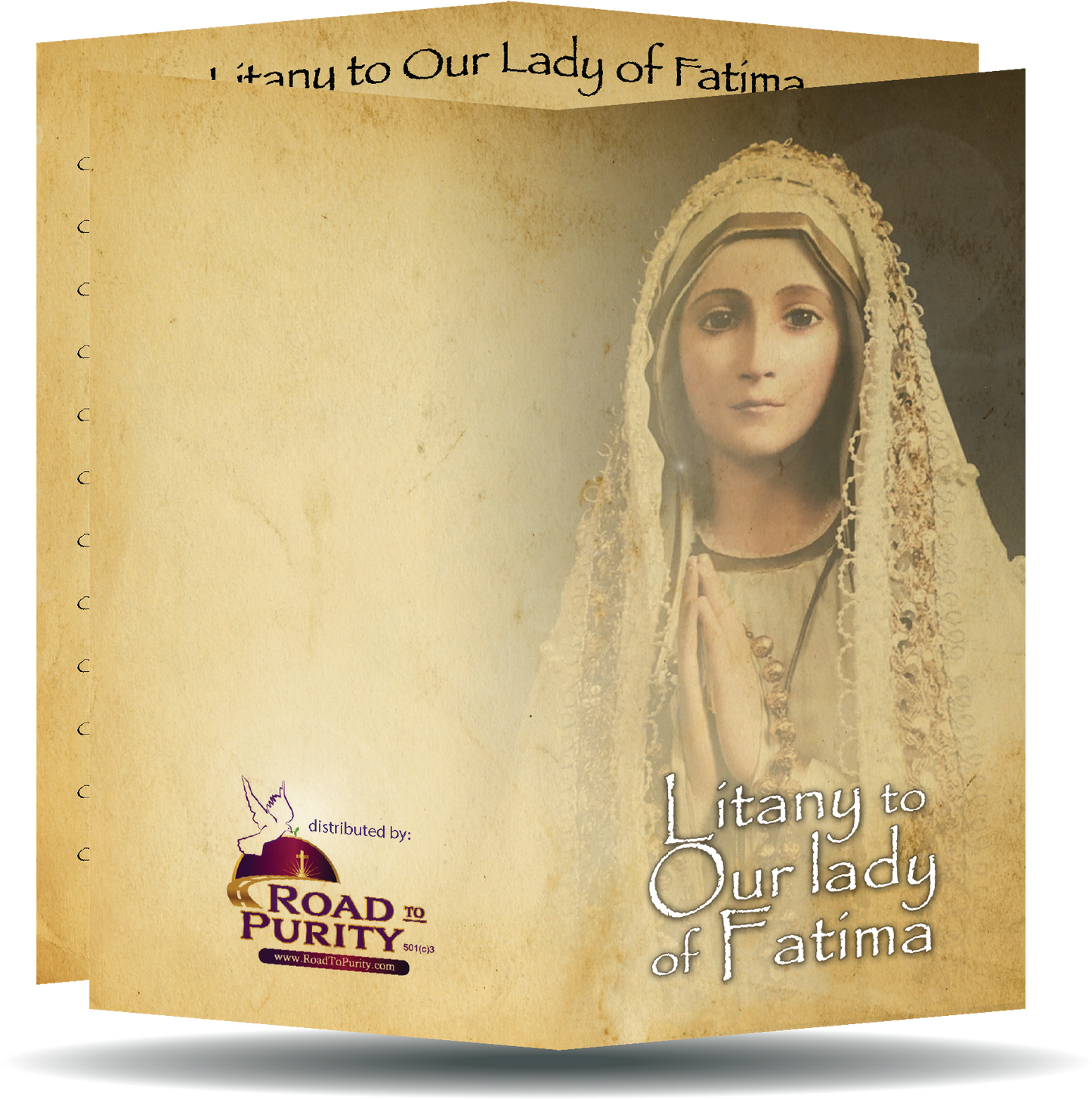 Litany to Our Lady of Fatima  - Prayer Card / 3" x 6" folded (c) - Journeys of Faith
