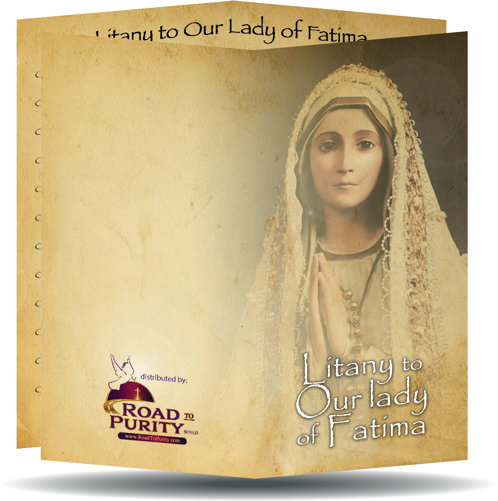 Litany to Our Lady of Fatima  - Prayer Card / 3" x 6" folded (c) - Journeys of Faith