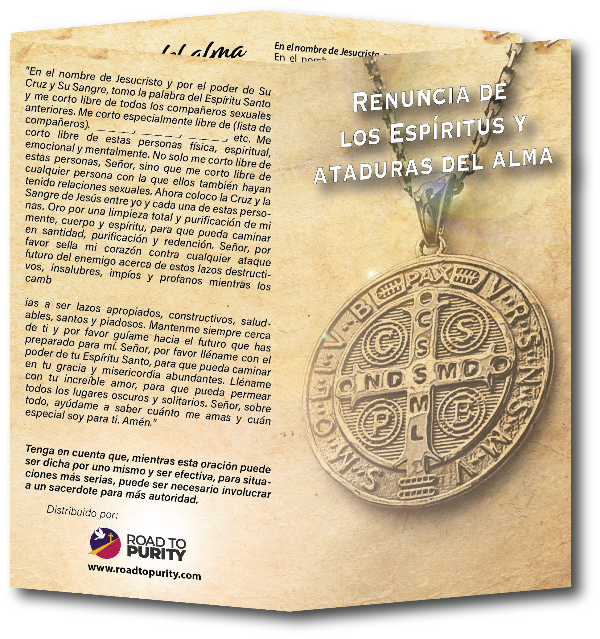 Renunciation of Spirits and Soul Ties - Prayer Card -SPANISH (c) - Journeys of Faith
