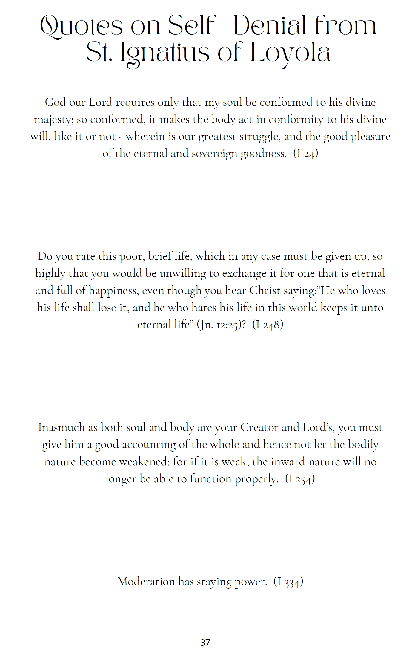 Saint Quotes on Self-Denial Volume 2 (C) - Journeys of Faith