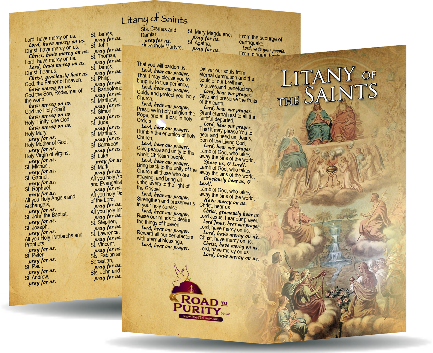 Litany of the Saints - Prayer Card / 3" x 6" folded (c) - Journeys of Faith