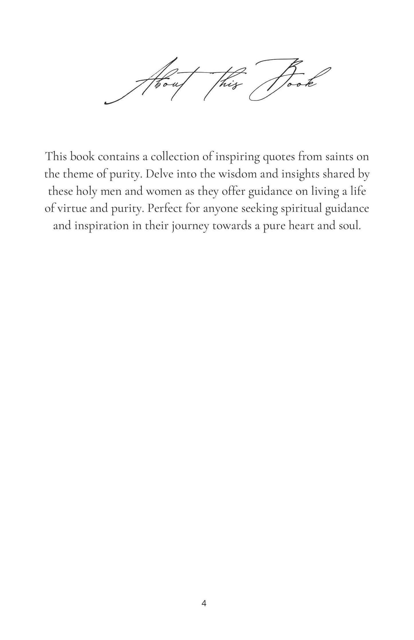 Saint Quotes on Purity Volume 1 (C) - Journeys of Faith