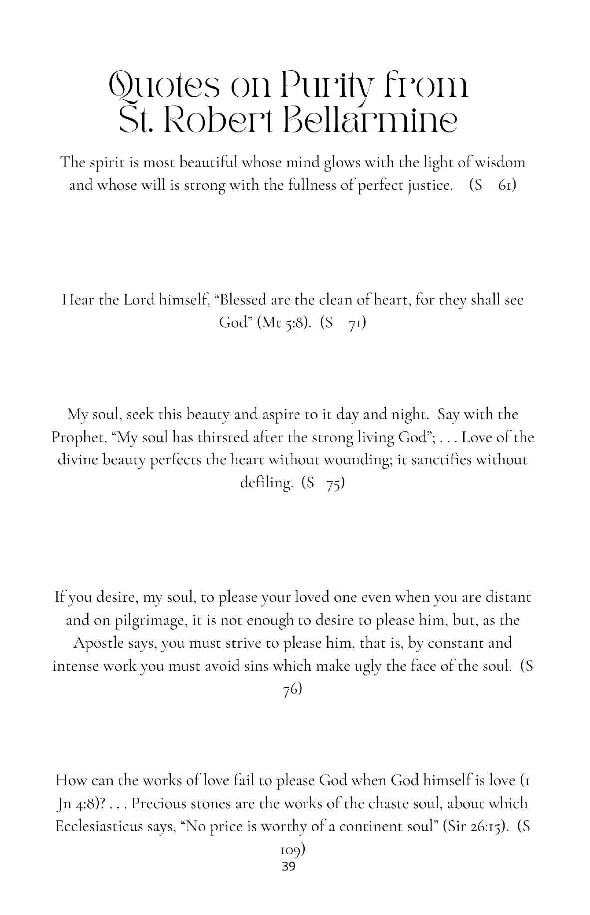 Saint Quotes on Purity Volume 1 (C) - Journeys of Faith