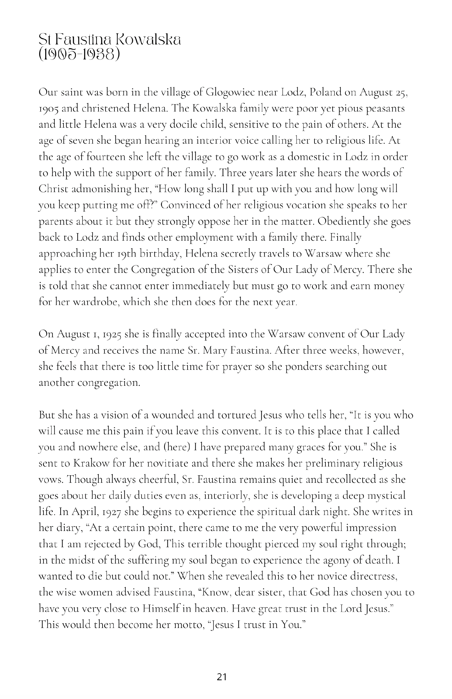 Saint Quotes on Purity Volume 1 (C) - Journeys of Faith