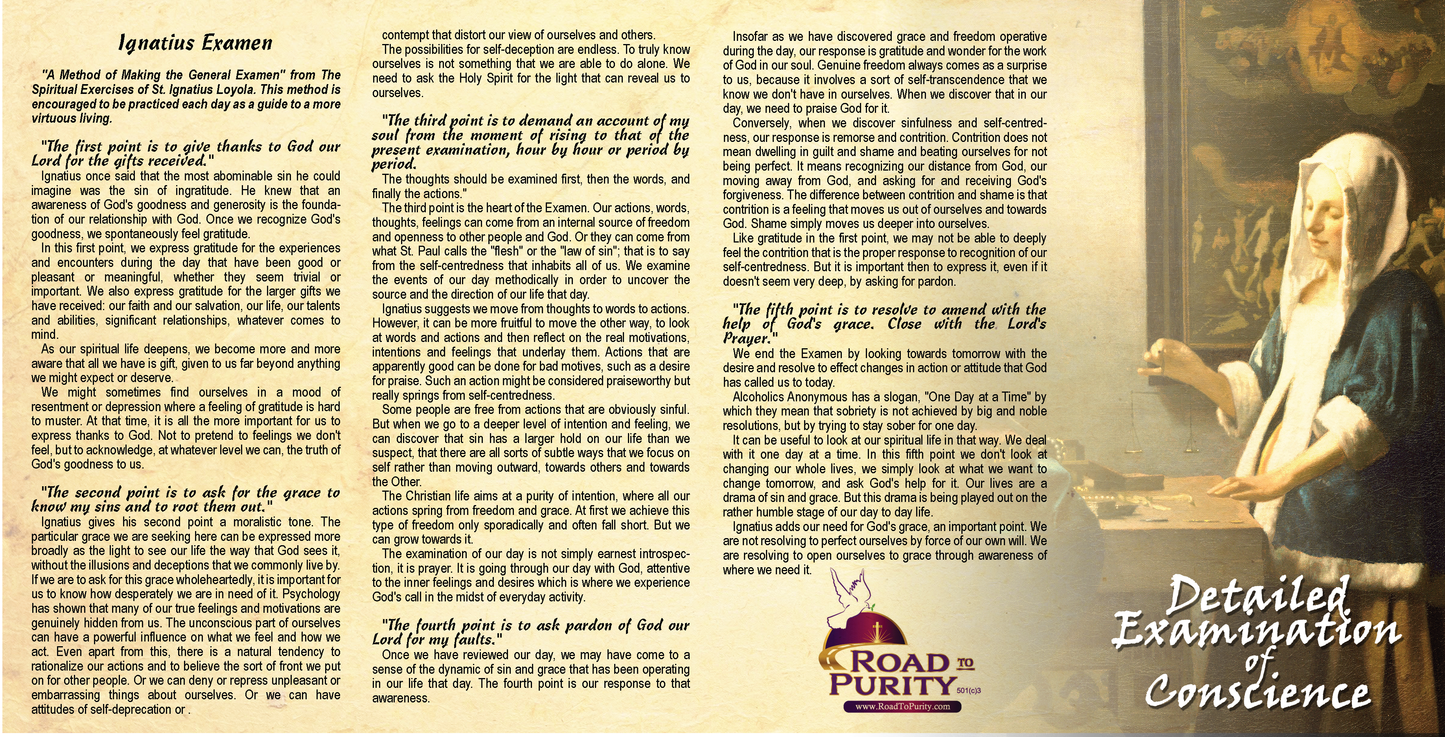 Detailed Examination of Conscience - Prayer Card (c) - Journeys of Faith