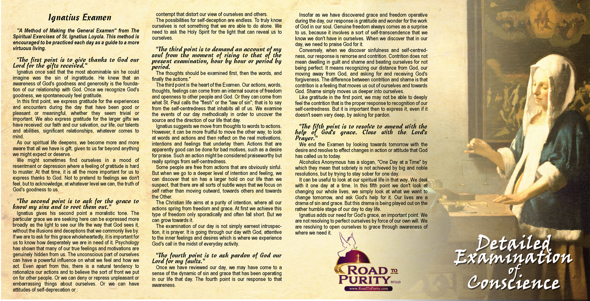 Detailed Examination of Conscience - Prayer Card (c) - Journeys of Faith