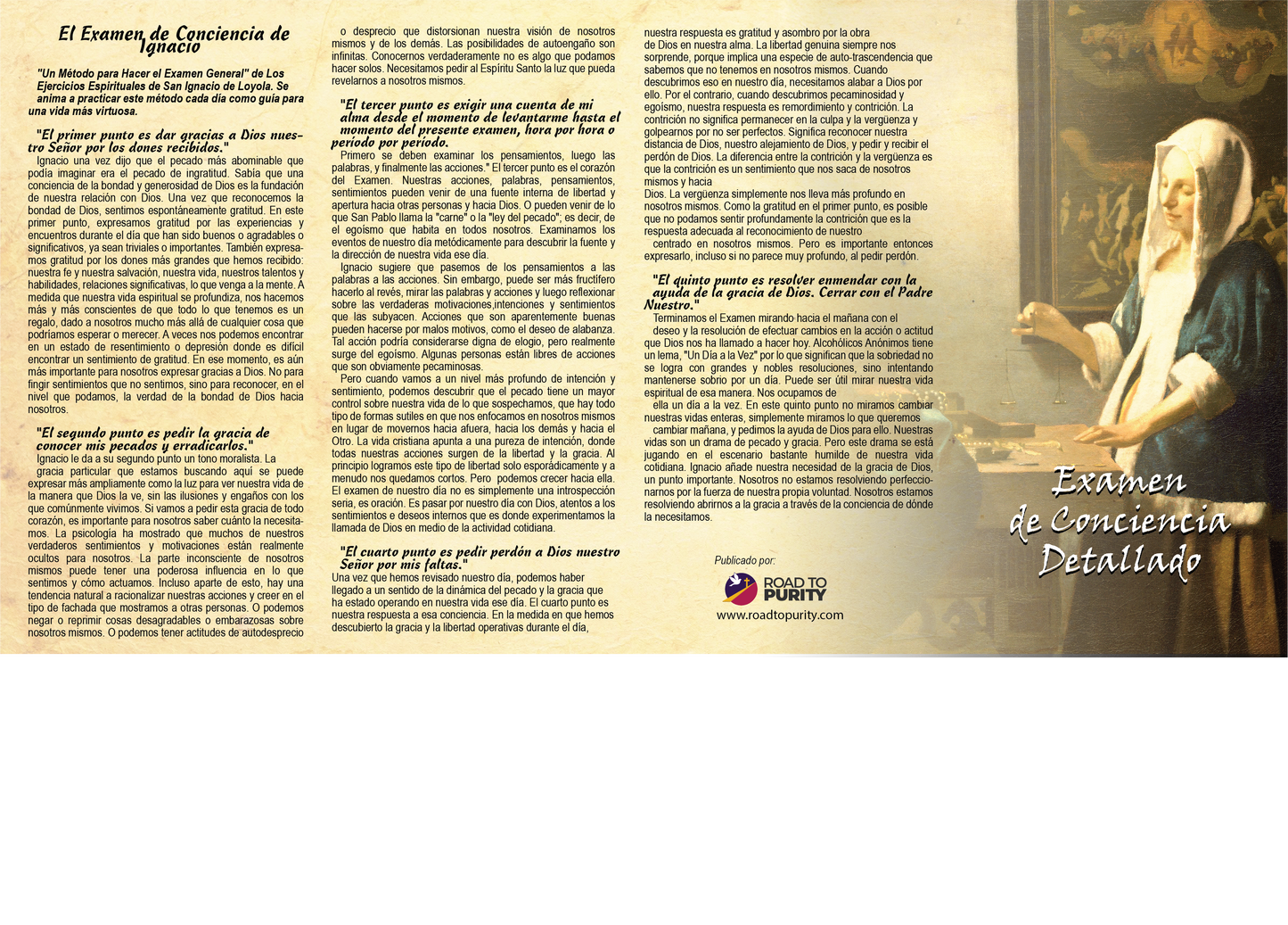 Detailed Examination of Conscience - Prayer Card -SPANISH (c) - Journeys of Faith