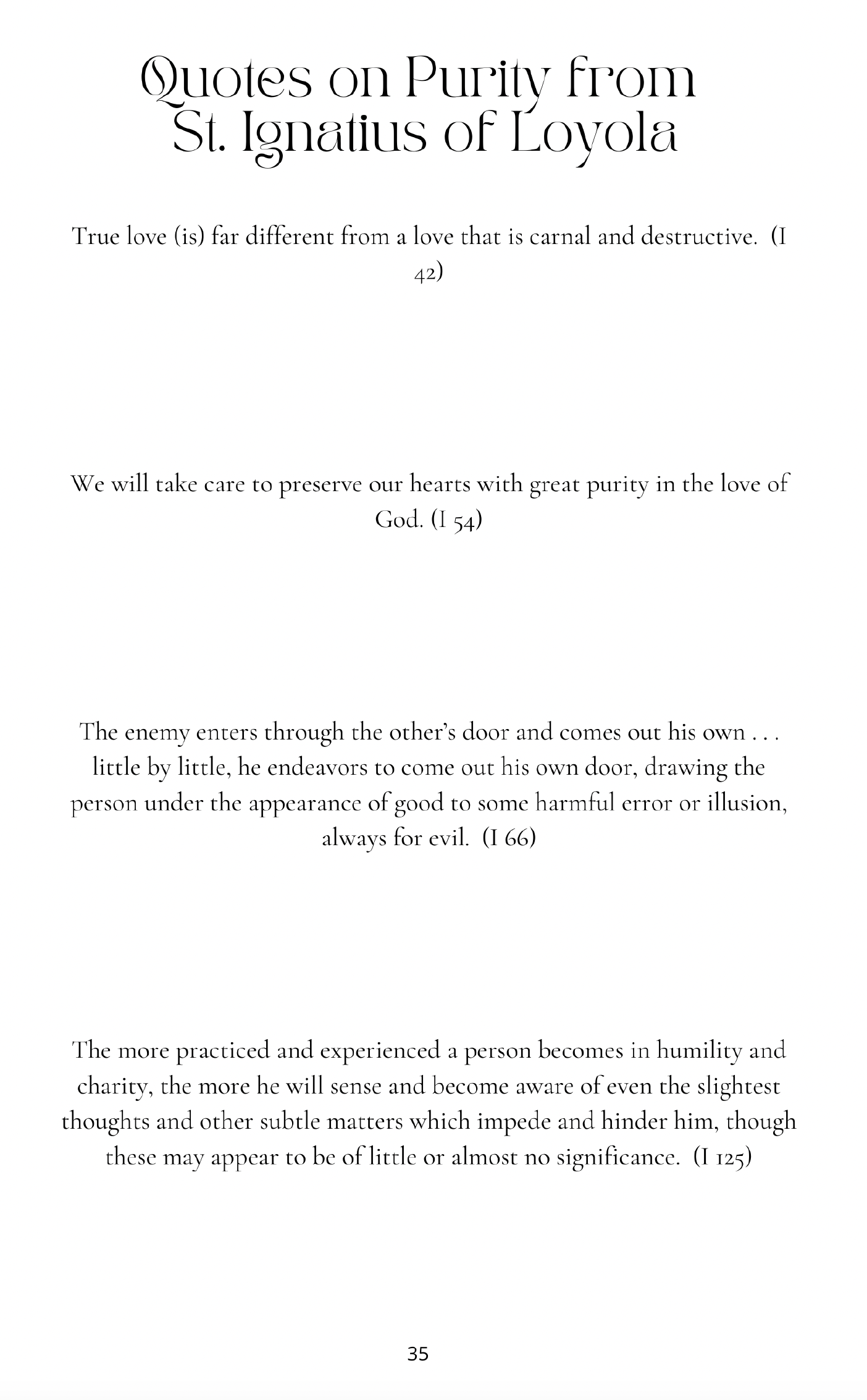 Saint Quotes on Purity Volume 2 (C) - Journeys of Faith