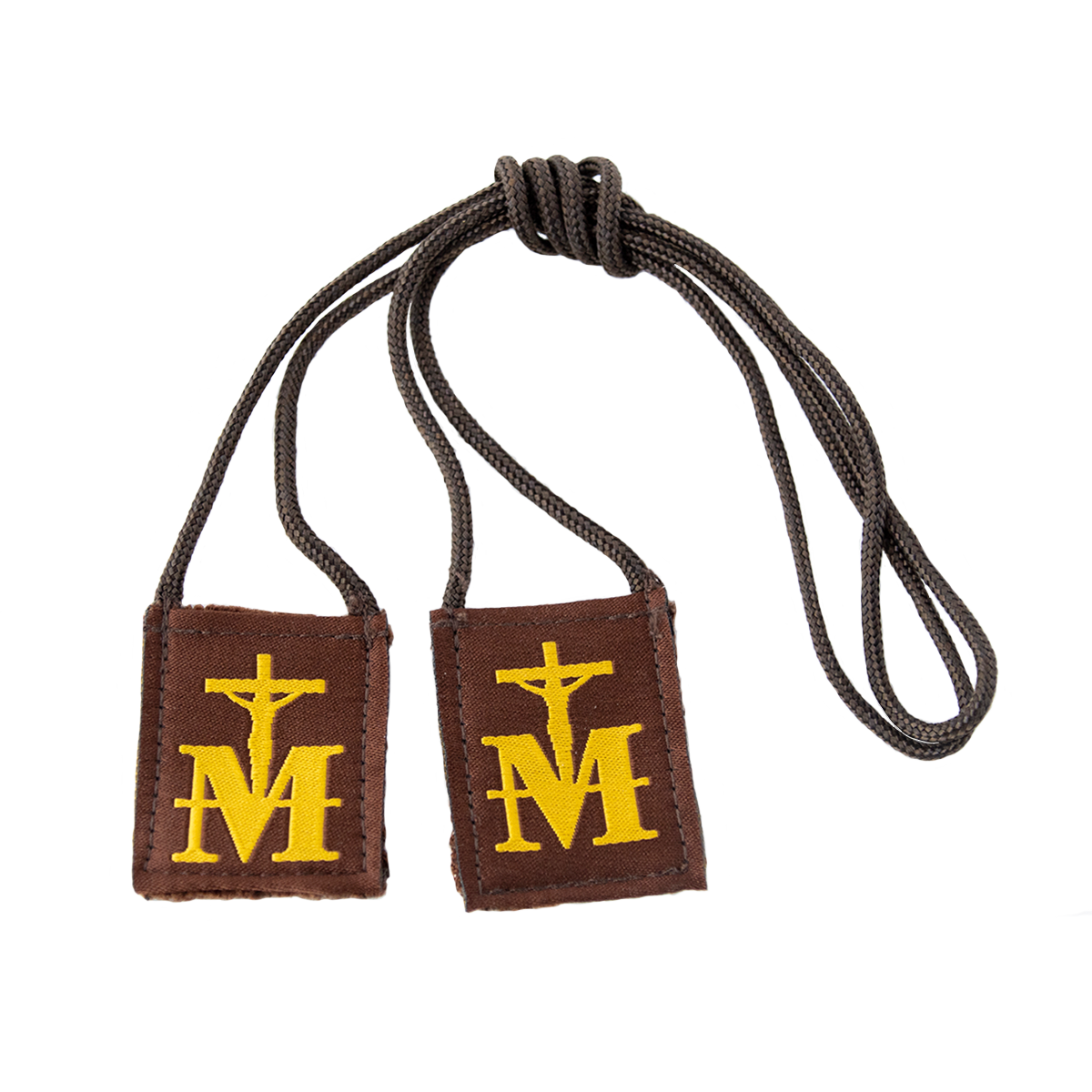 Marian Crucifix | Premium Brown Scapular - Journeys of Faith