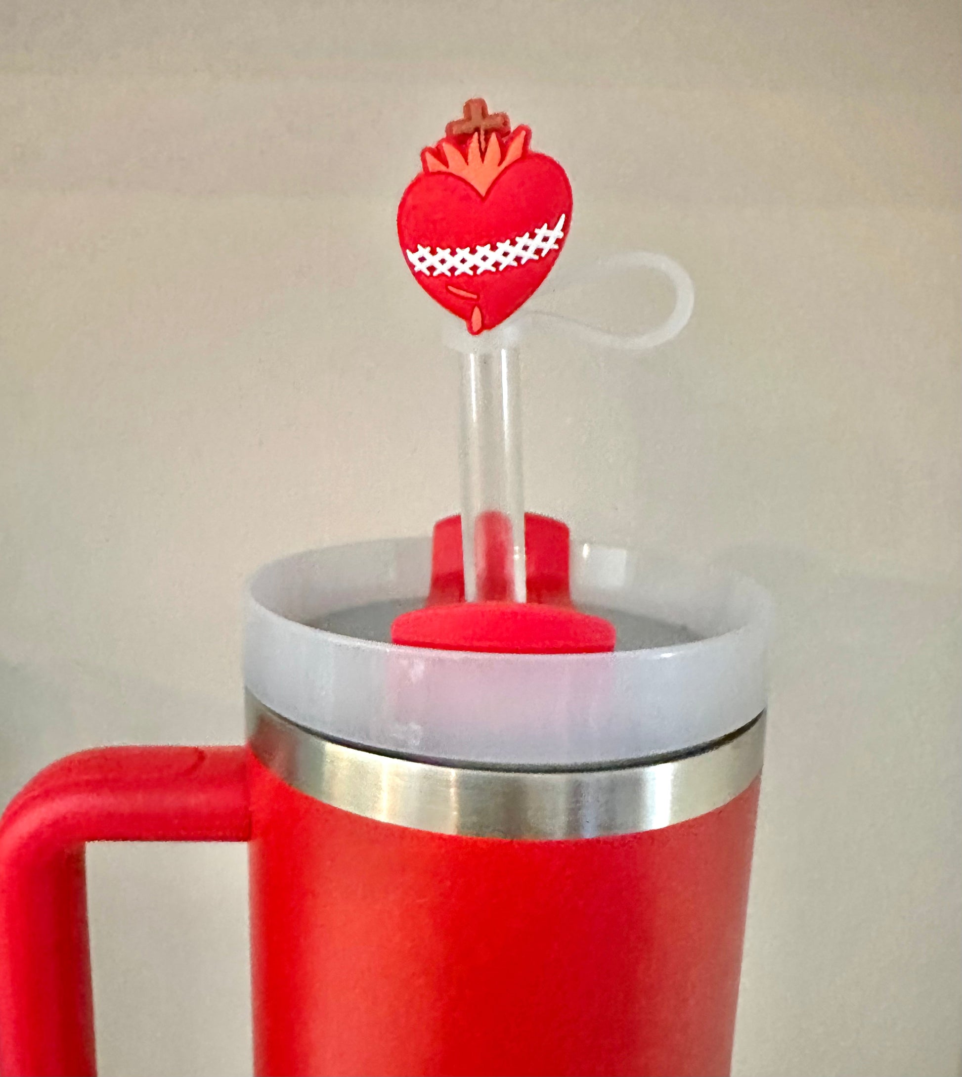 Catholic Straw Toppers: Holy Hearts (a 2 pack!) - Journeys of Faith