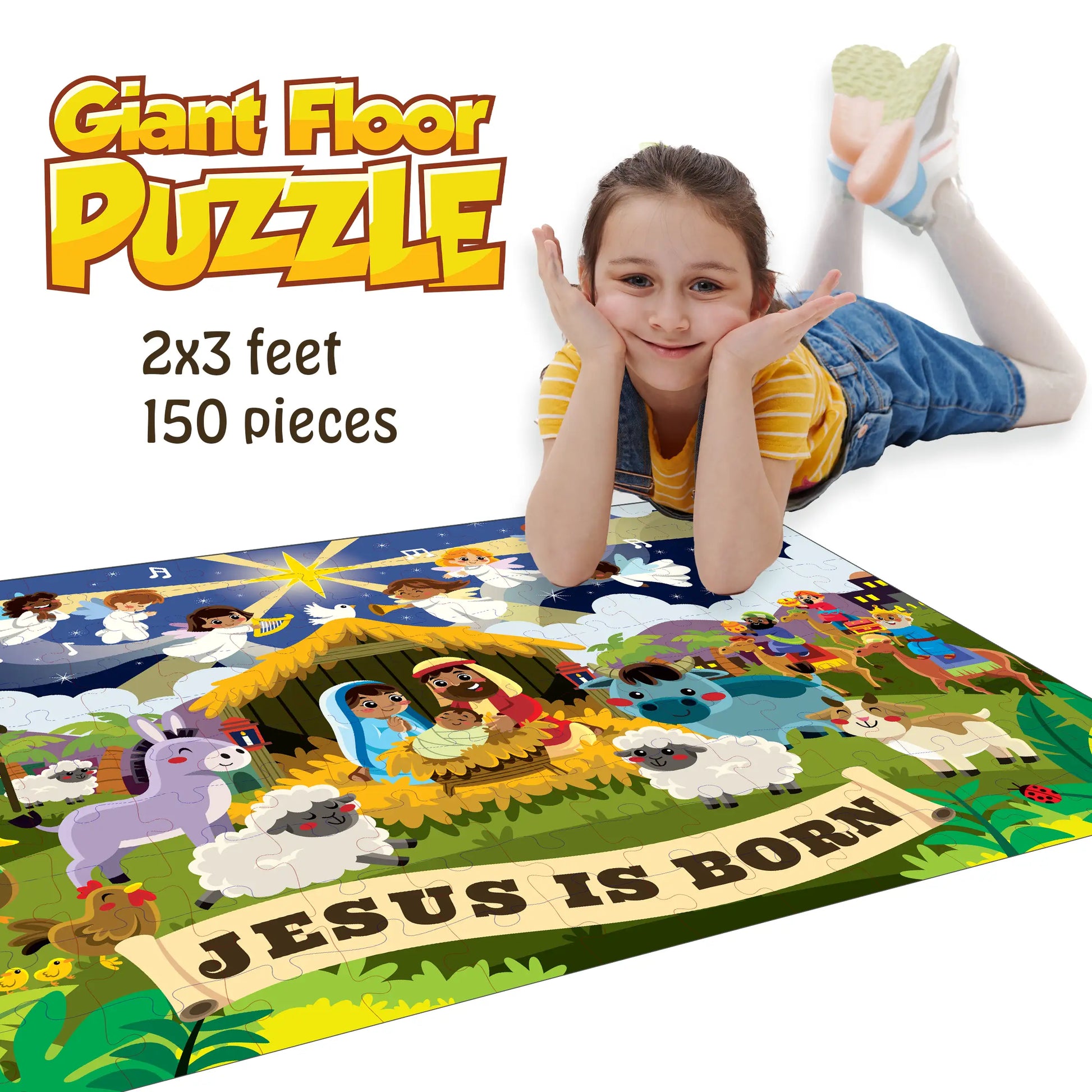 Jesus is Born - 150-Piece Giant Floor Puzzle - Journeys of Faith