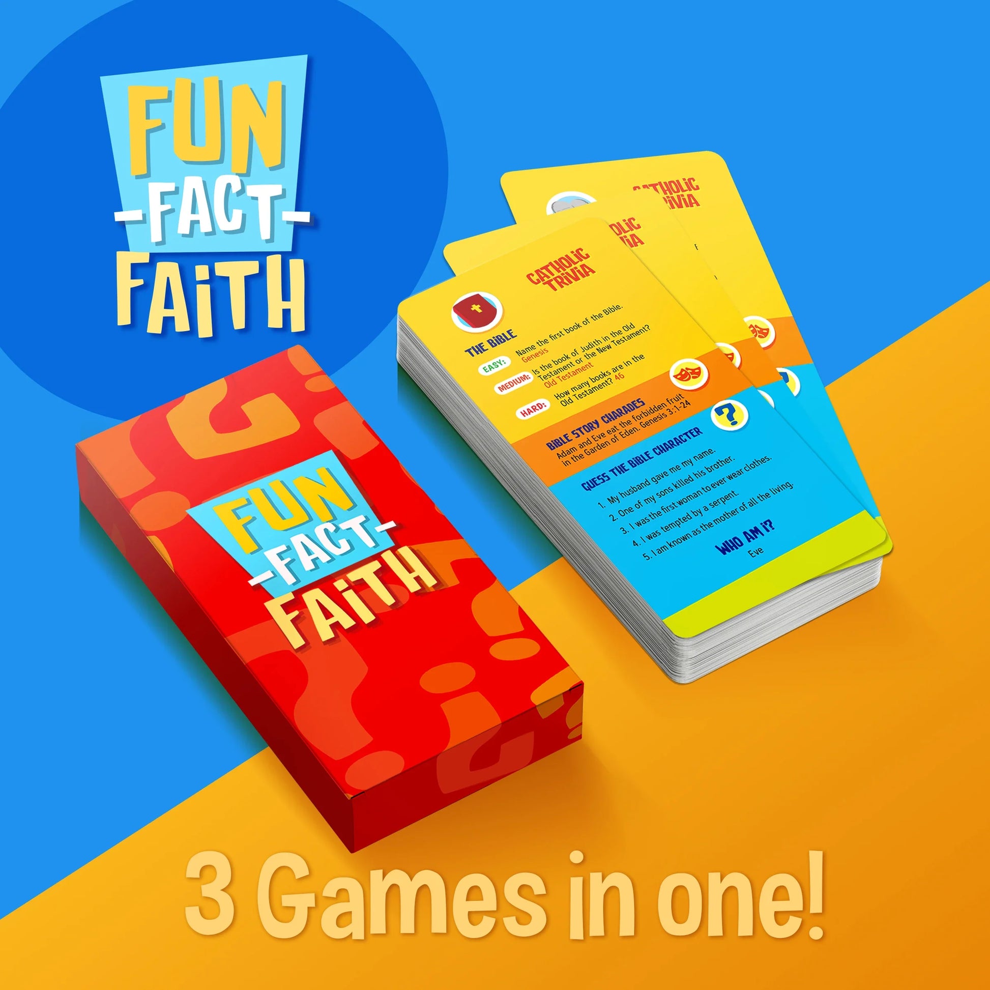 Fun Fact Faith - Three Catholic Games in One! - Journeys of Faith
