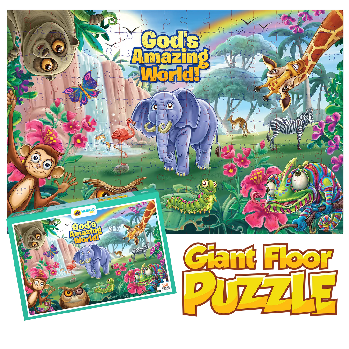 God's Amazing World - 150-Piece Giant Floor Puzzle - Journeys of Faith