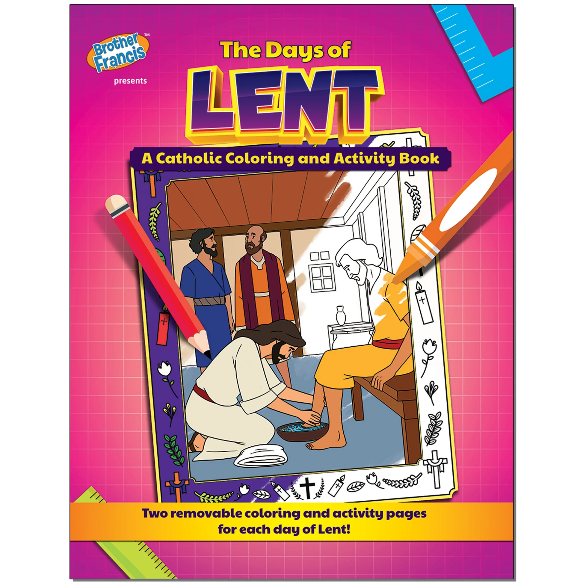 The Days of Lent - 80-Page Catholic Coloring and Activity Book - Journeys of Faith
