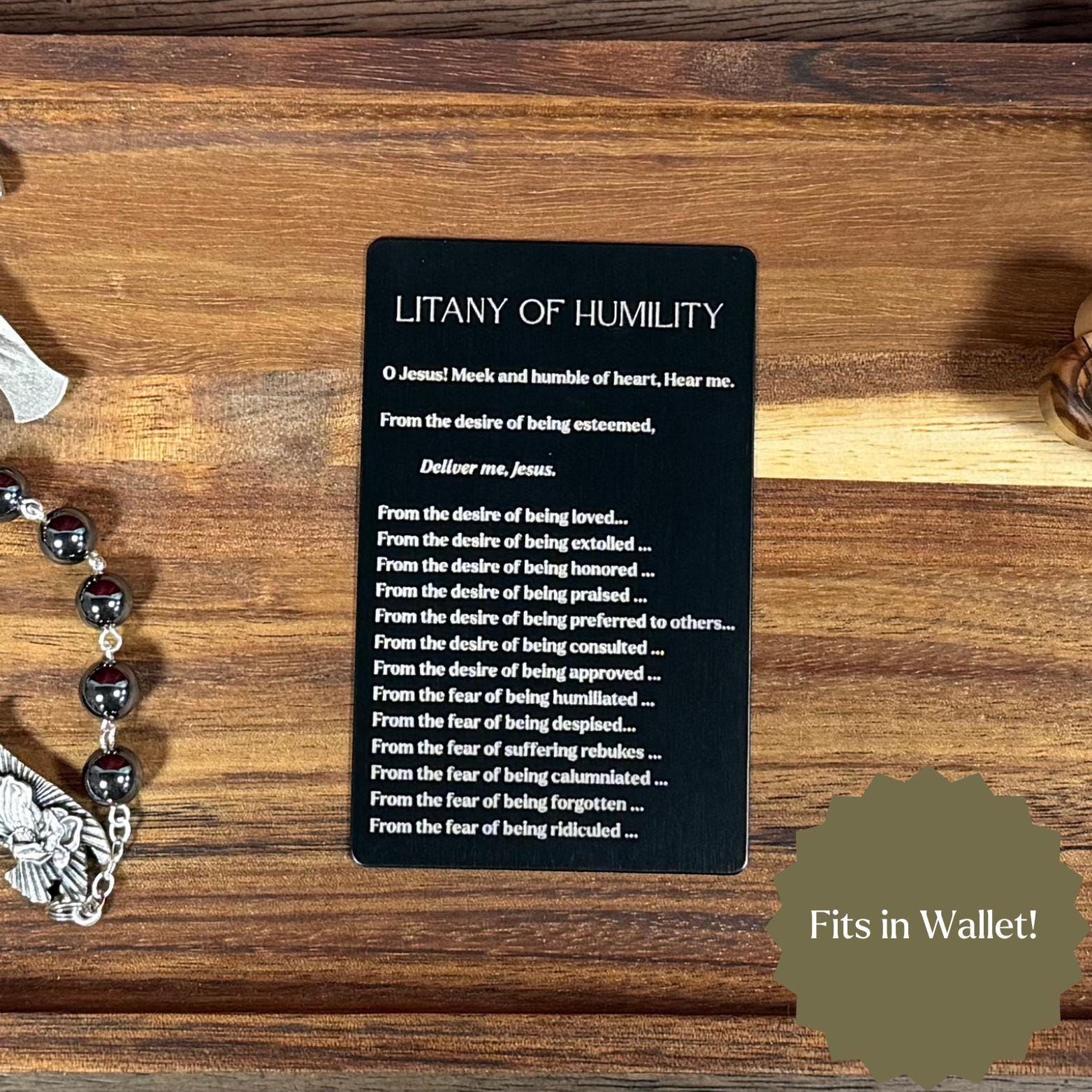 Litany of humility Premium Metal Prayer Card - Journeys of Faith