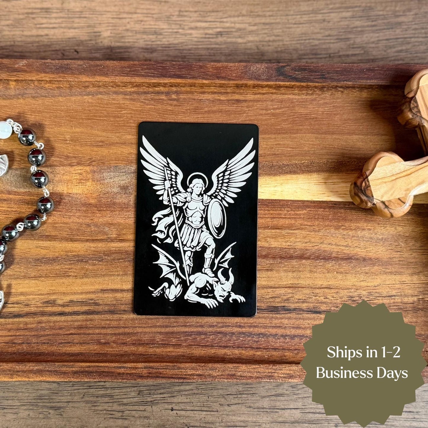 St. Michael Premium Metal Prayer Card - Journeys of Faith