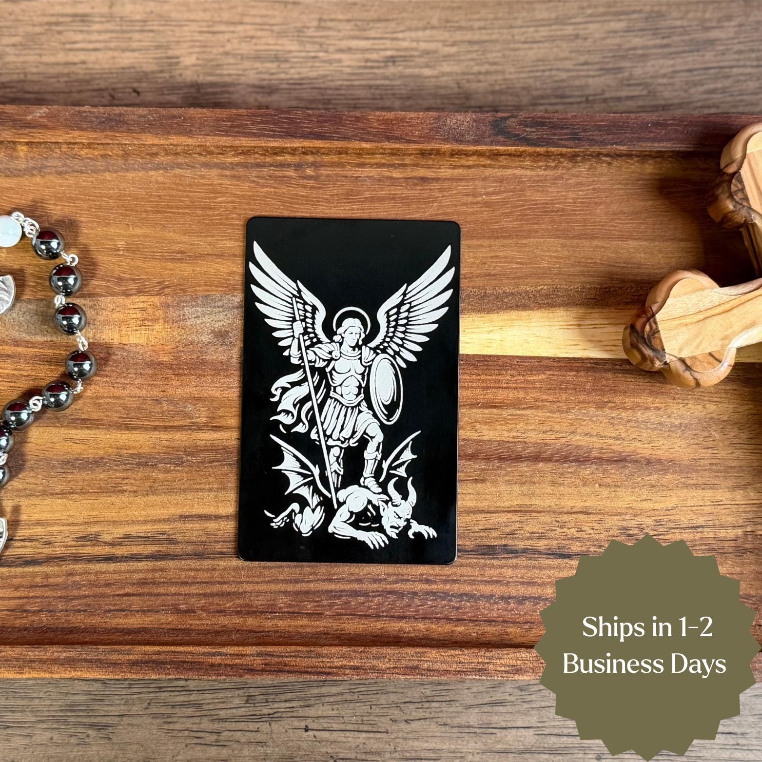 St. Michael Premium Metal Prayer Card - Journeys of Faith