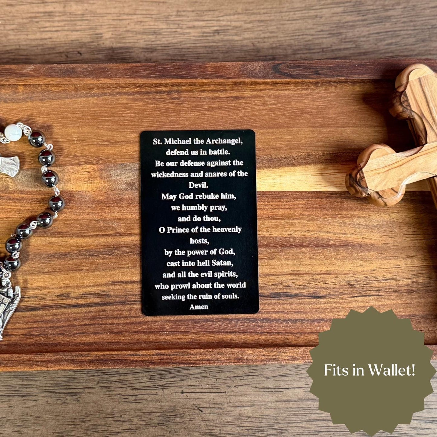 St. Michael Premium Metal Prayer Card - Journeys of Faith