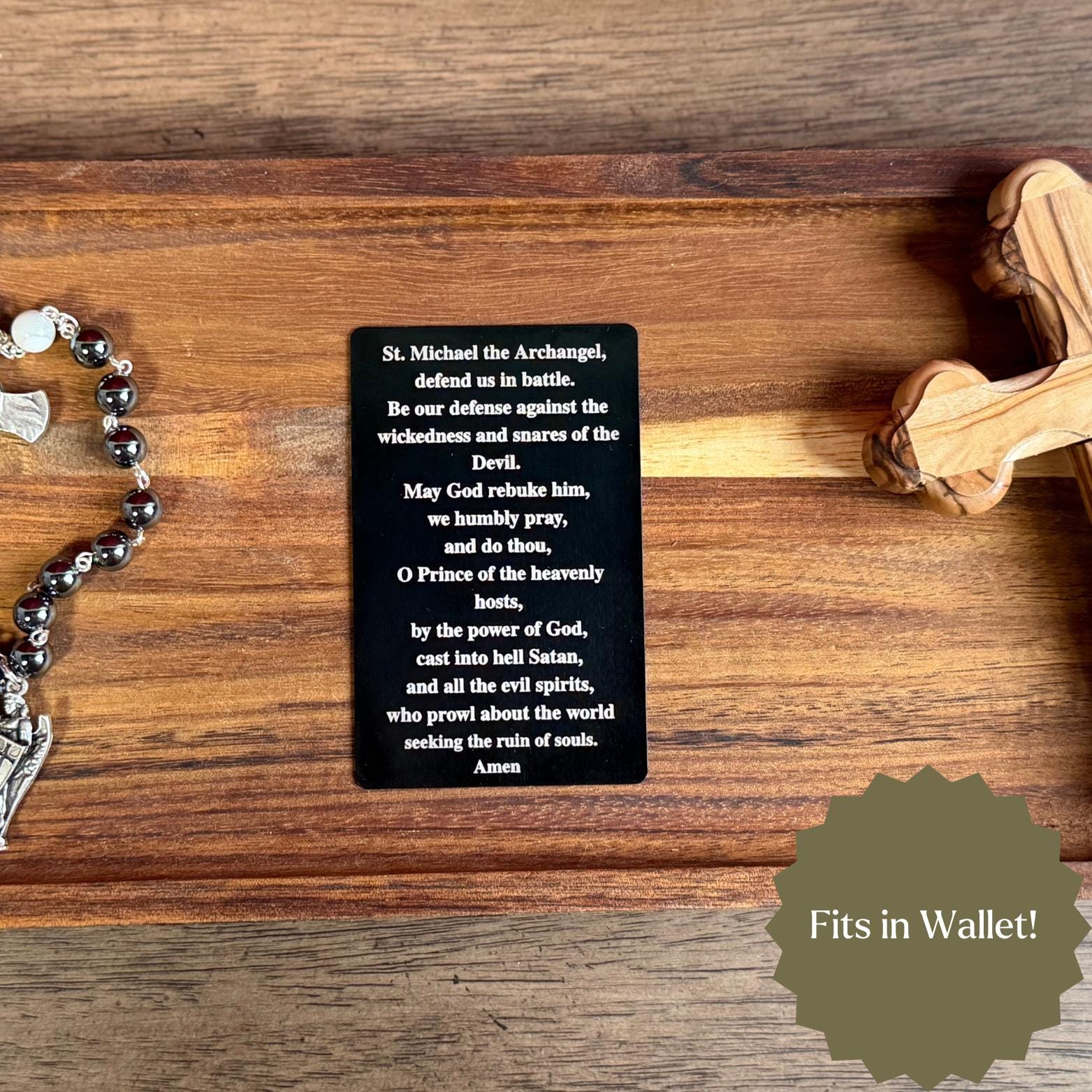 St. Michael Premium Metal Prayer Card - Journeys of Faith