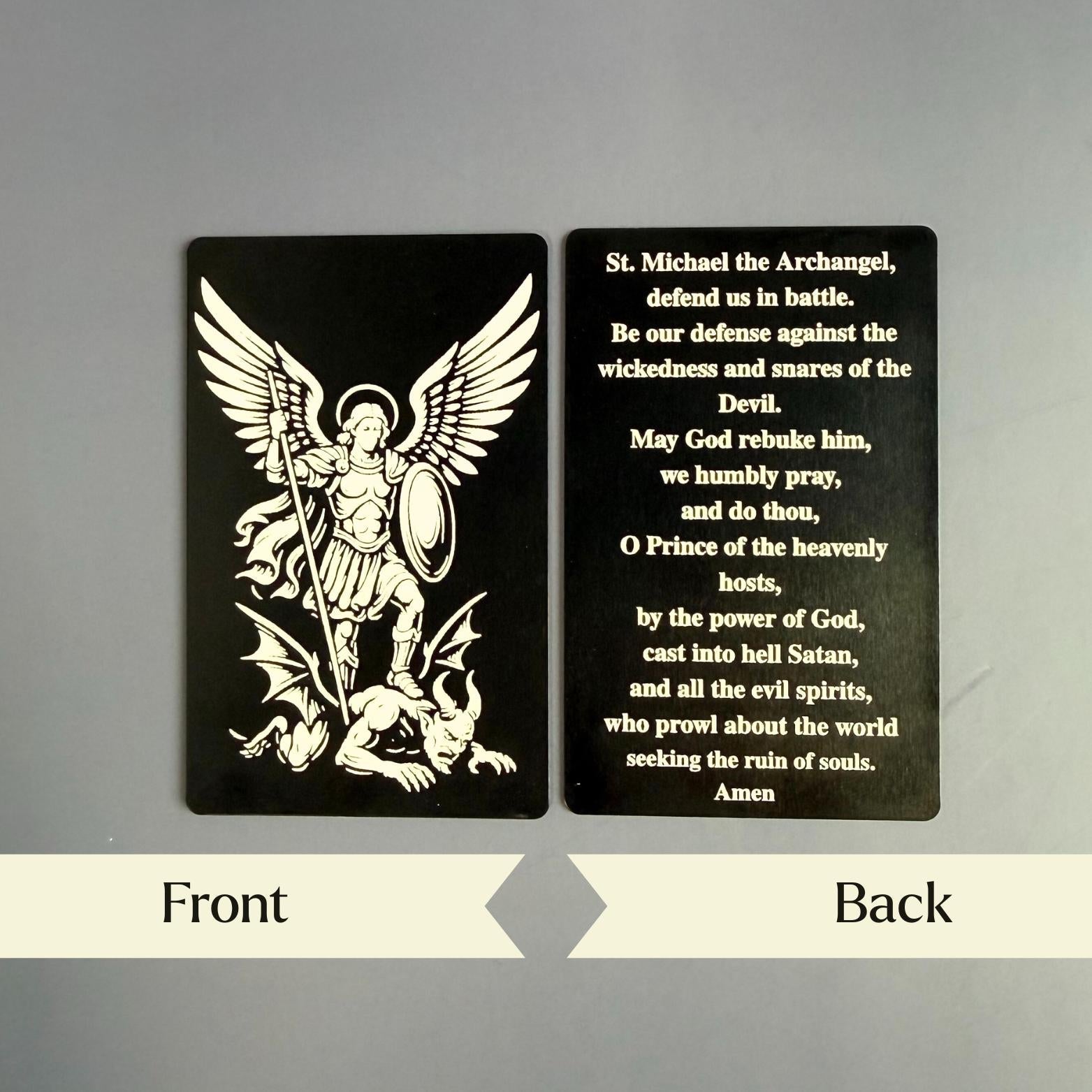 St. Michael Premium Metal Prayer Card - Journeys of Faith