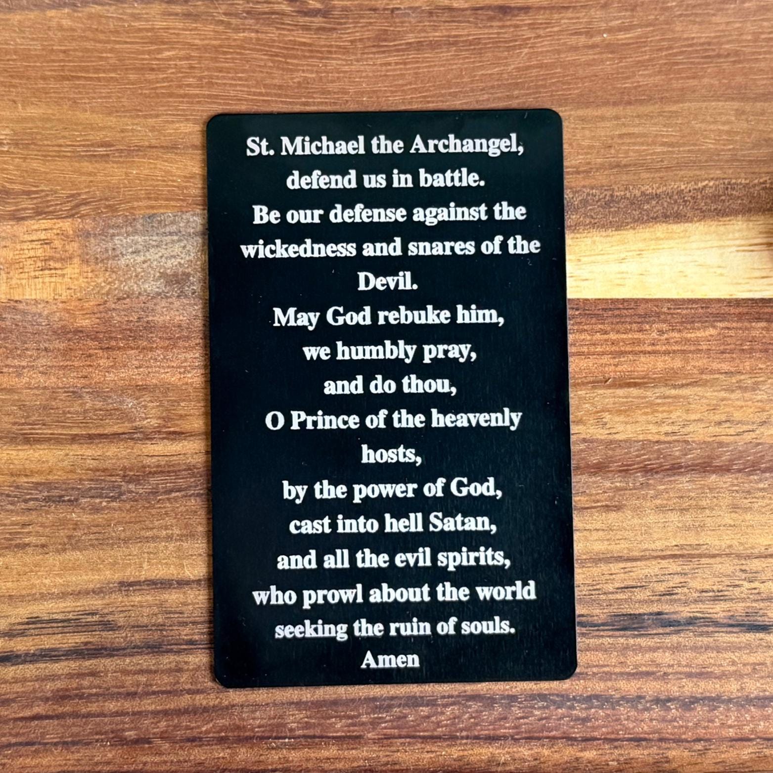 St. Michael Premium Metal Prayer Card - Journeys of Faith
