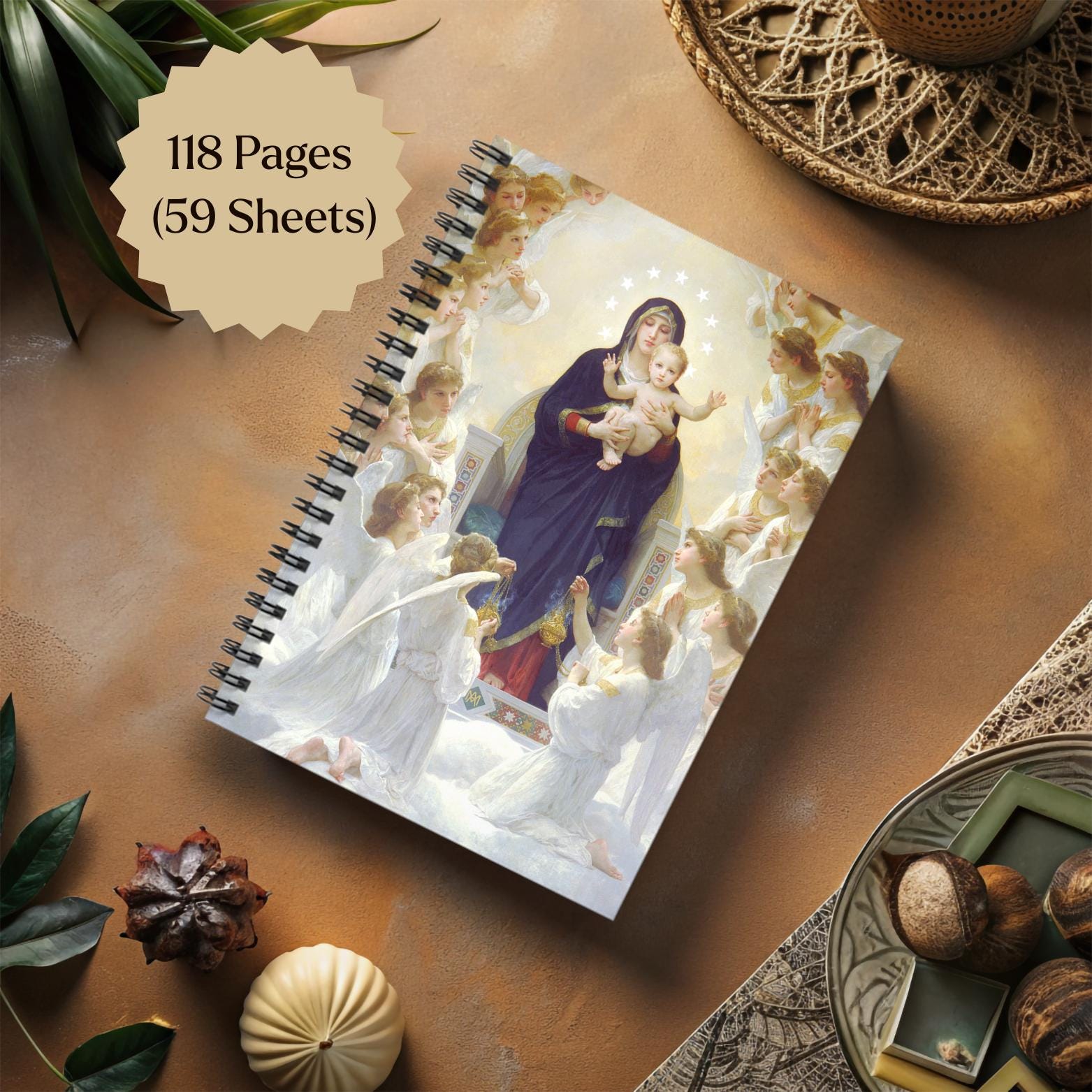 Religious Spiral Notebook Virgin Mary Journal Catholic Stationary Gift under 20 OCIA Devotional Journal Present Idea Mom Holy Hour Journal - Journeys of Faith