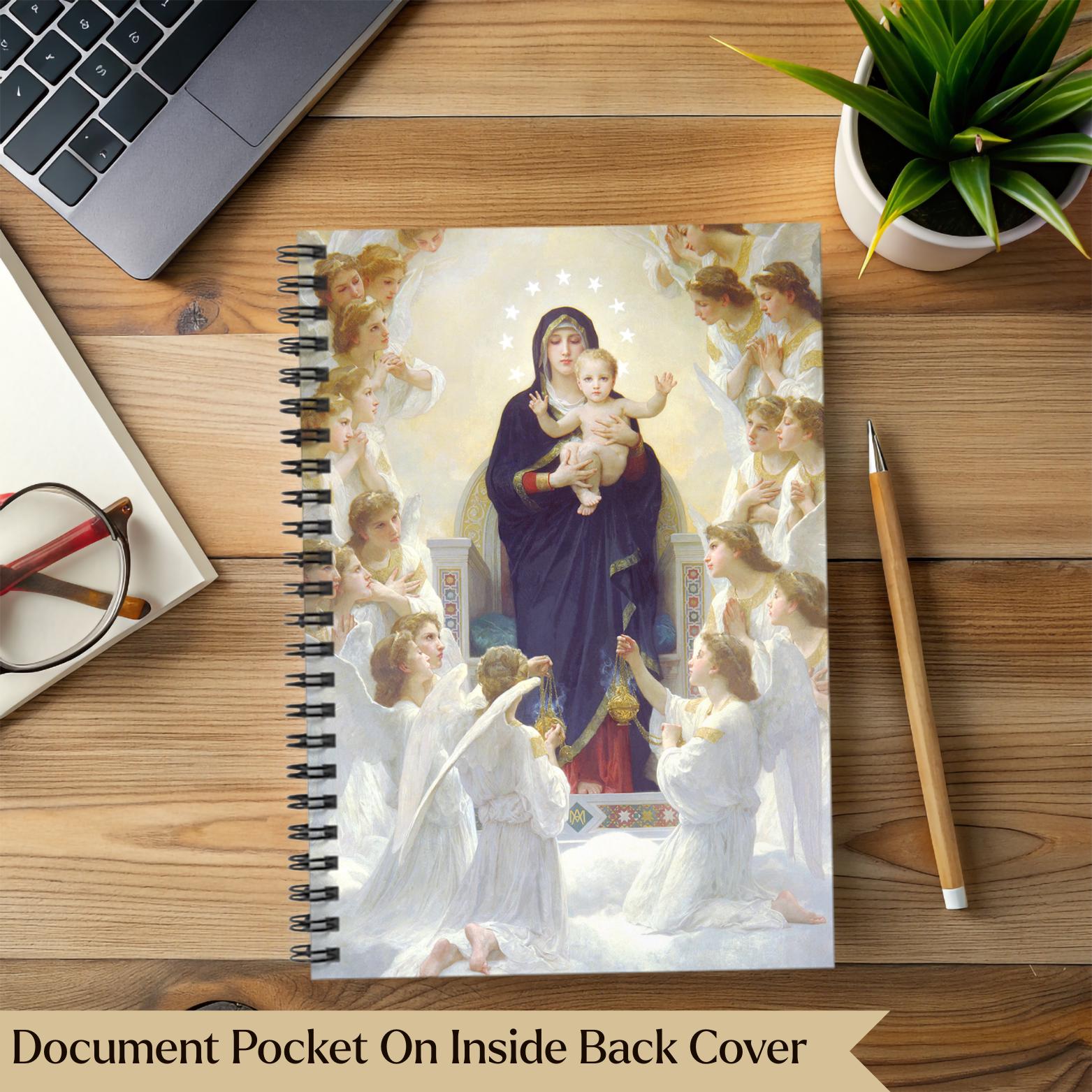 Religious Spiral Notebook Virgin Mary Journal Catholic Stationary Gift under 20 OCIA Devotional Journal Present Idea Mom Holy Hour Journal - Journeys of Faith