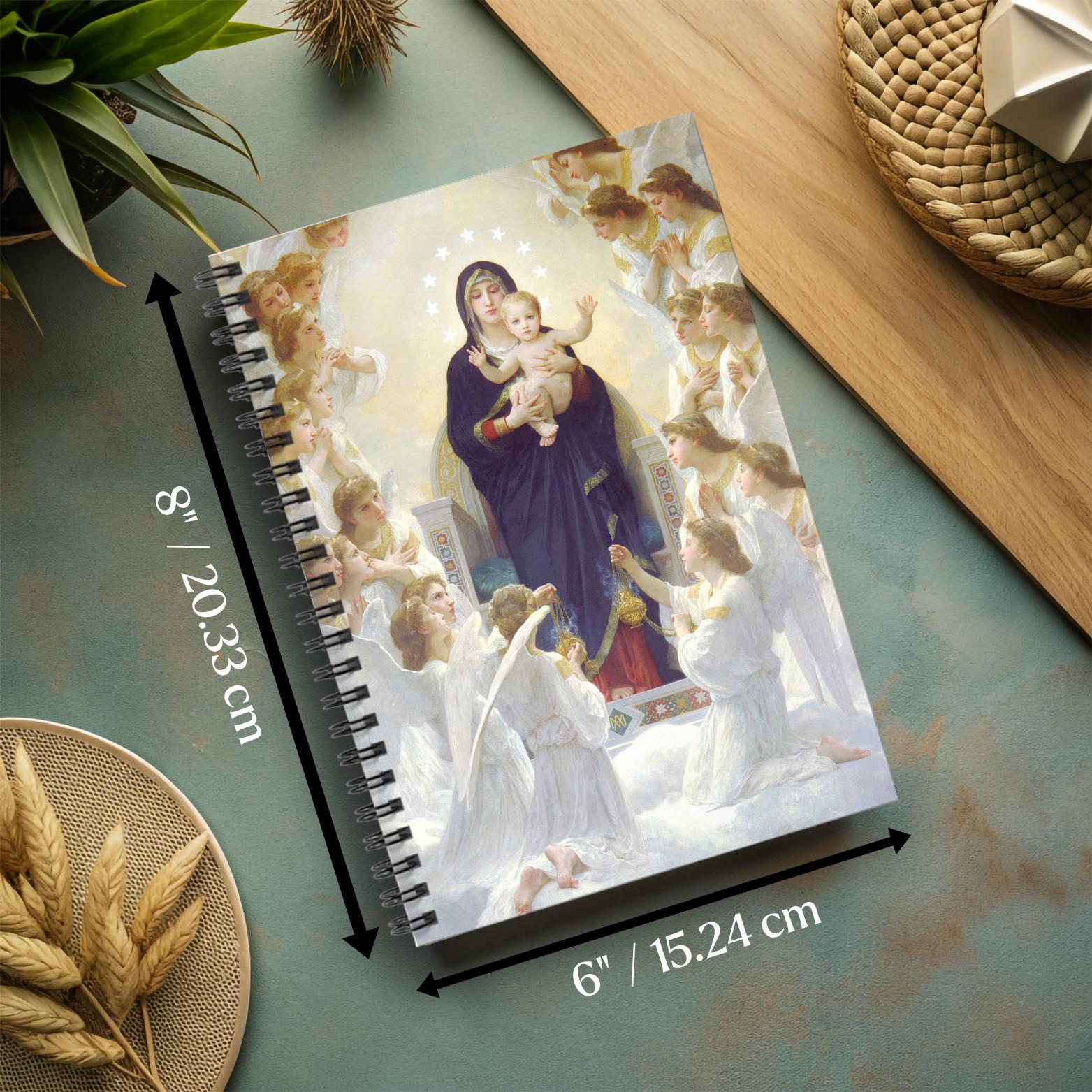 Religious Spiral Notebook Virgin Mary Journal Catholic Stationary Gift under 20 OCIA Devotional Journal Present Idea Mom Holy Hour Journal - Journeys of Faith