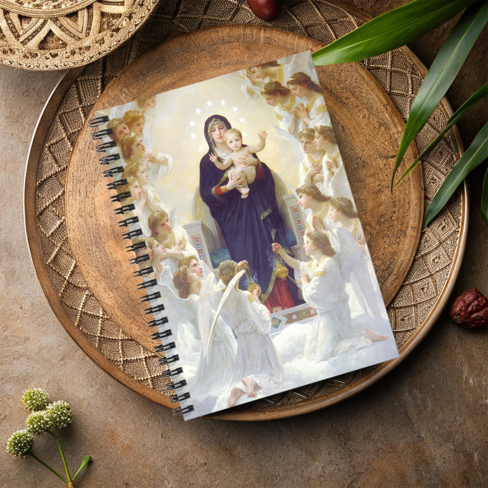 Religious Spiral Notebook Virgin Mary Journal Catholic Stationary Gift under 20 OCIA Devotional Journal Present Idea Mom Holy Hour Journal - Journeys of Faith