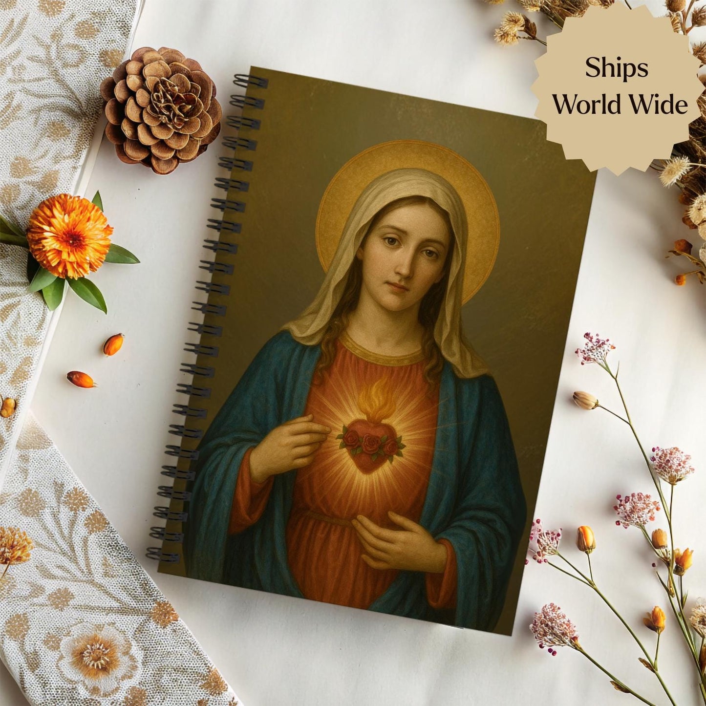 Immaculate Heart of Mary Notebook - Journeys of Faith