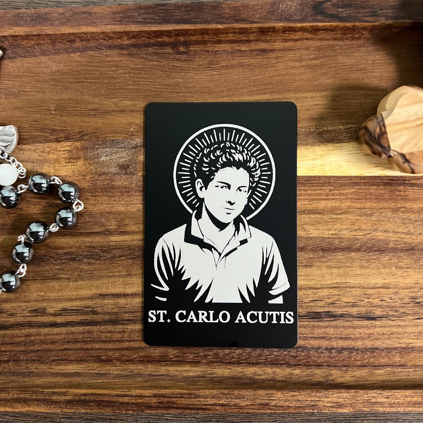 Carlo Acutis Metal Prayer Card - Journeys of Faith