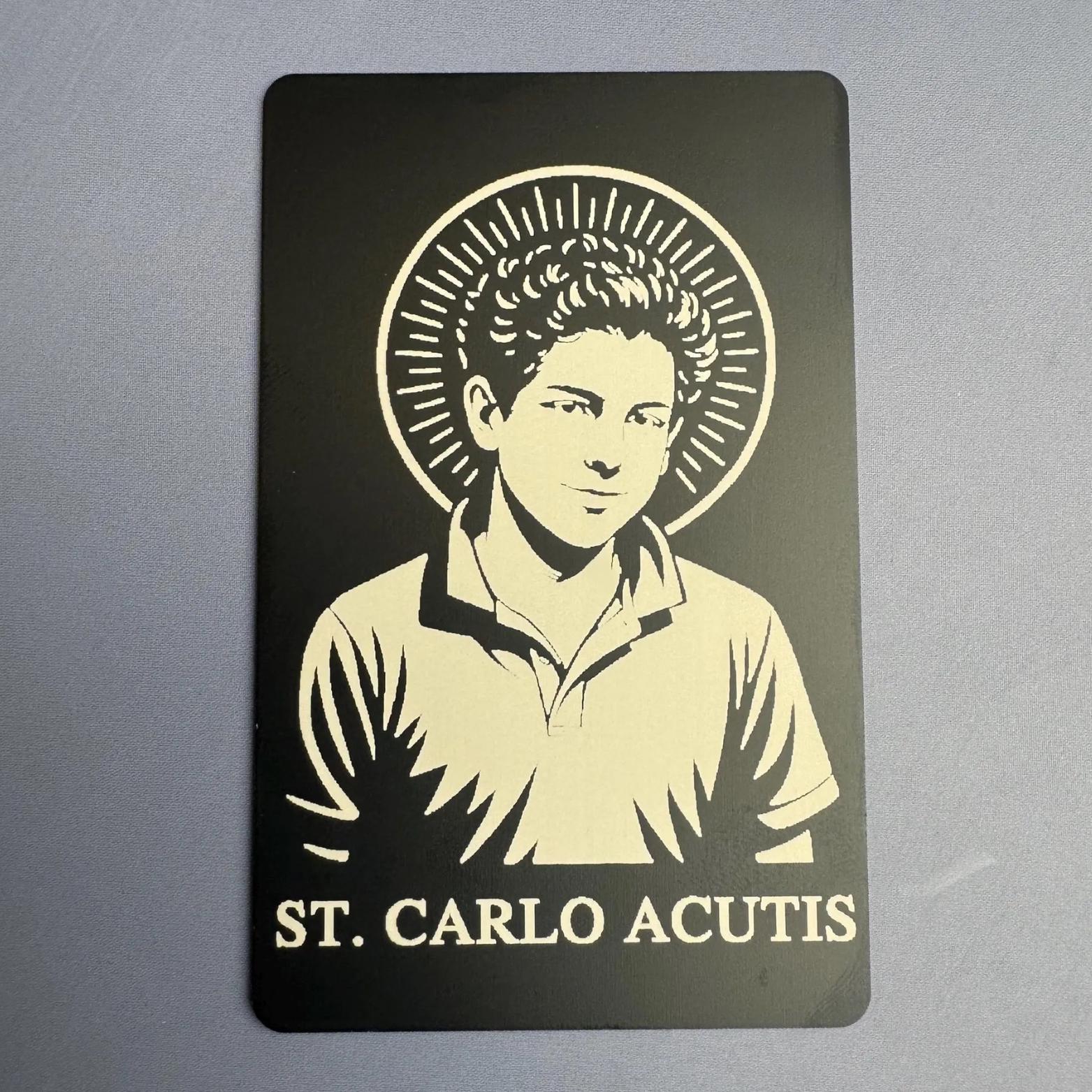 Carlo Acutis Metal Prayer Card - Journeys of Faith