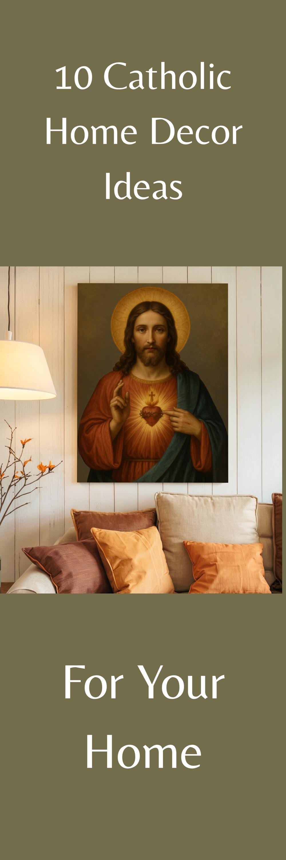 Sacred Heart of Jesus Canvas Wall Art - Journeys of Faith