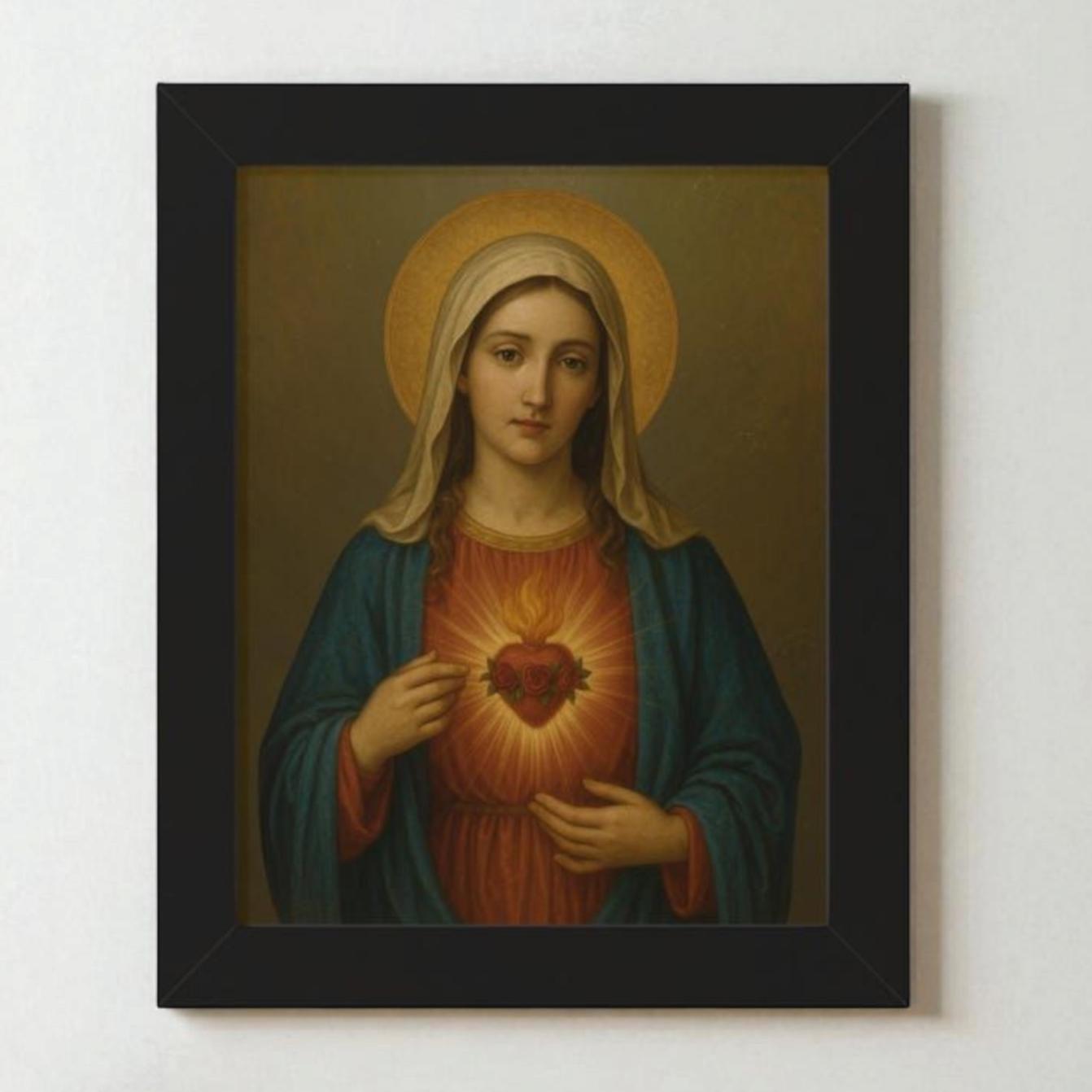Immaculate Heart of Mary Framed Wall Art - Journeys of Faith